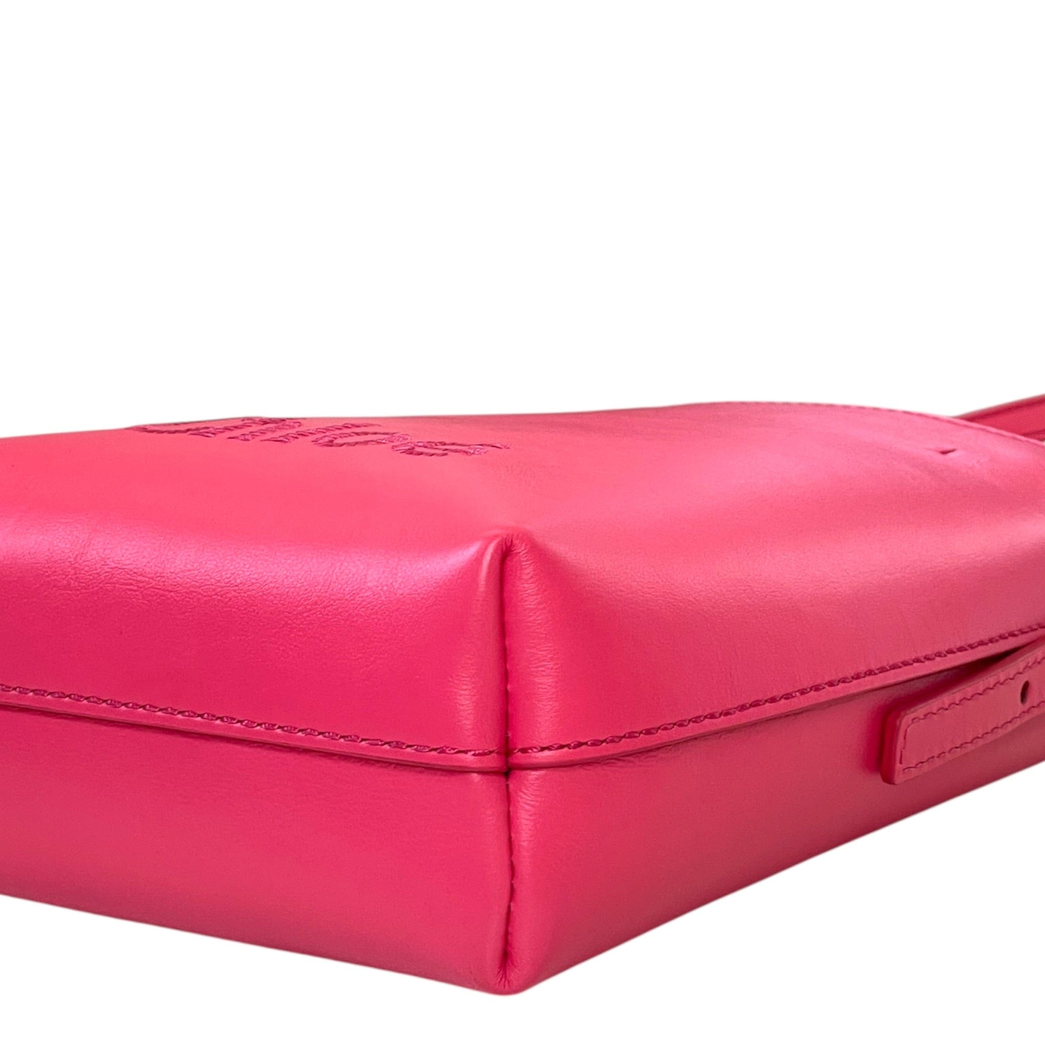 Chloé's Sense Micro Tote Bag Pink Shiny Calfskin