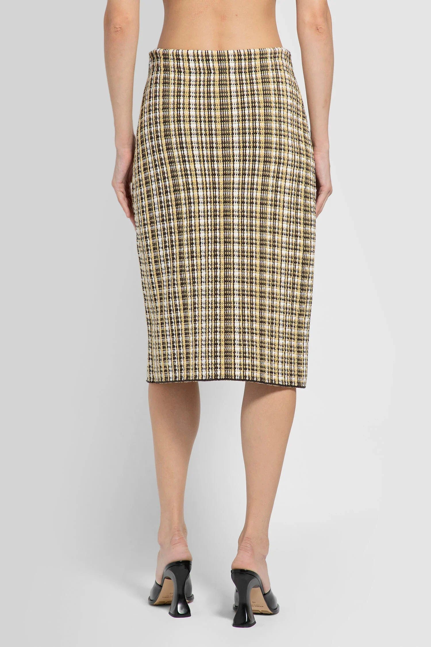 Bottega Veneta Check Jacquard Midi Skirt
