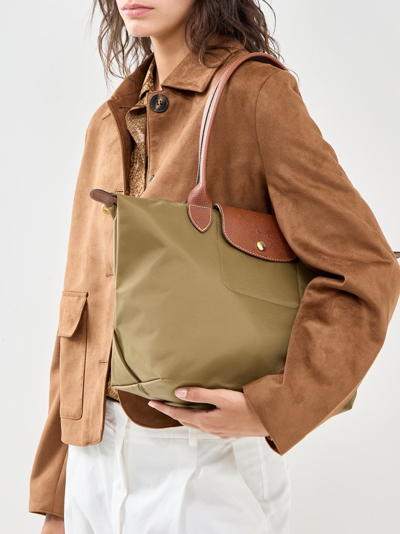 Longchamp Le Pliage Original Shoulder Bag M Green