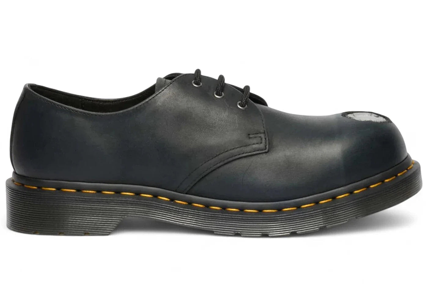 Dr. Martens 1461 Metal Toe Shoes Black Wyoming Leather