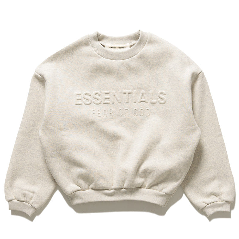 Fear of God Essentials Kids Fear Of God Essentials Embossed Classic Crewneck Sweatshirt - Oatmeal Heather