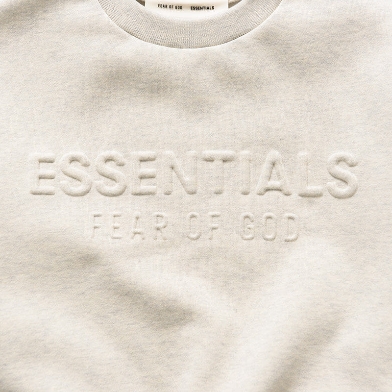 Fear of God Essentials Kids Fear Of God Essentials Embossed Classic Crewneck Sweatshirt - Oatmeal Heather