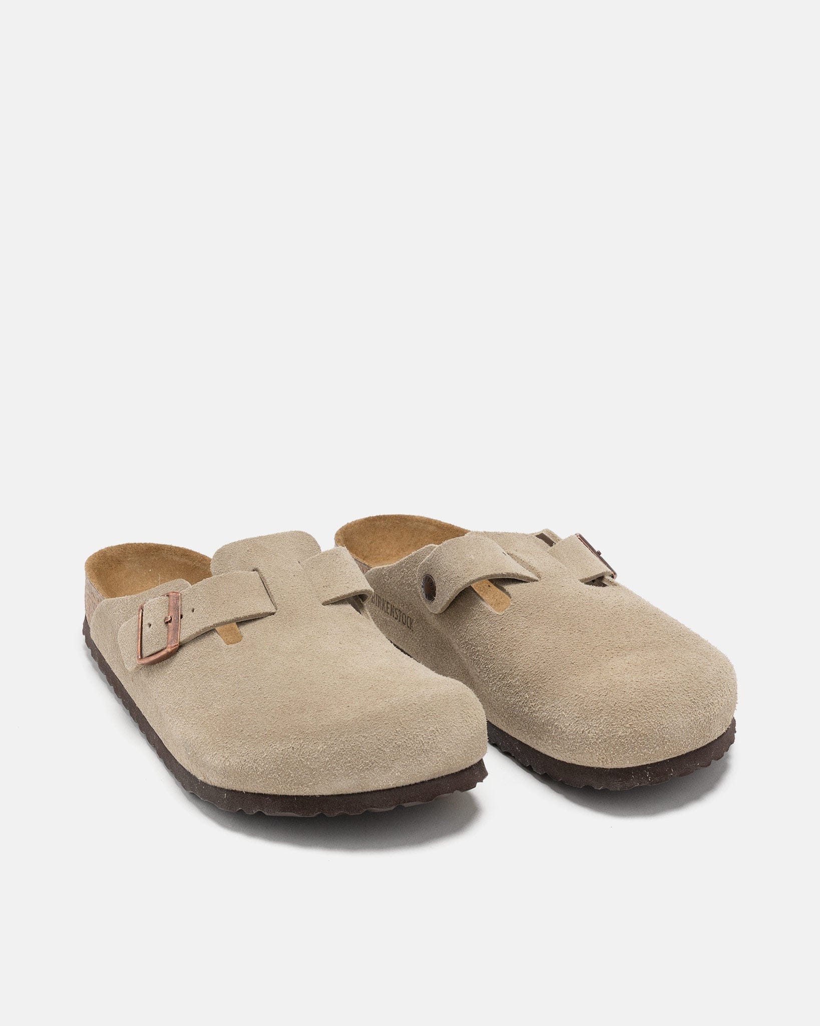 Birkenstock Boston Soft Footbed Taupe Suede