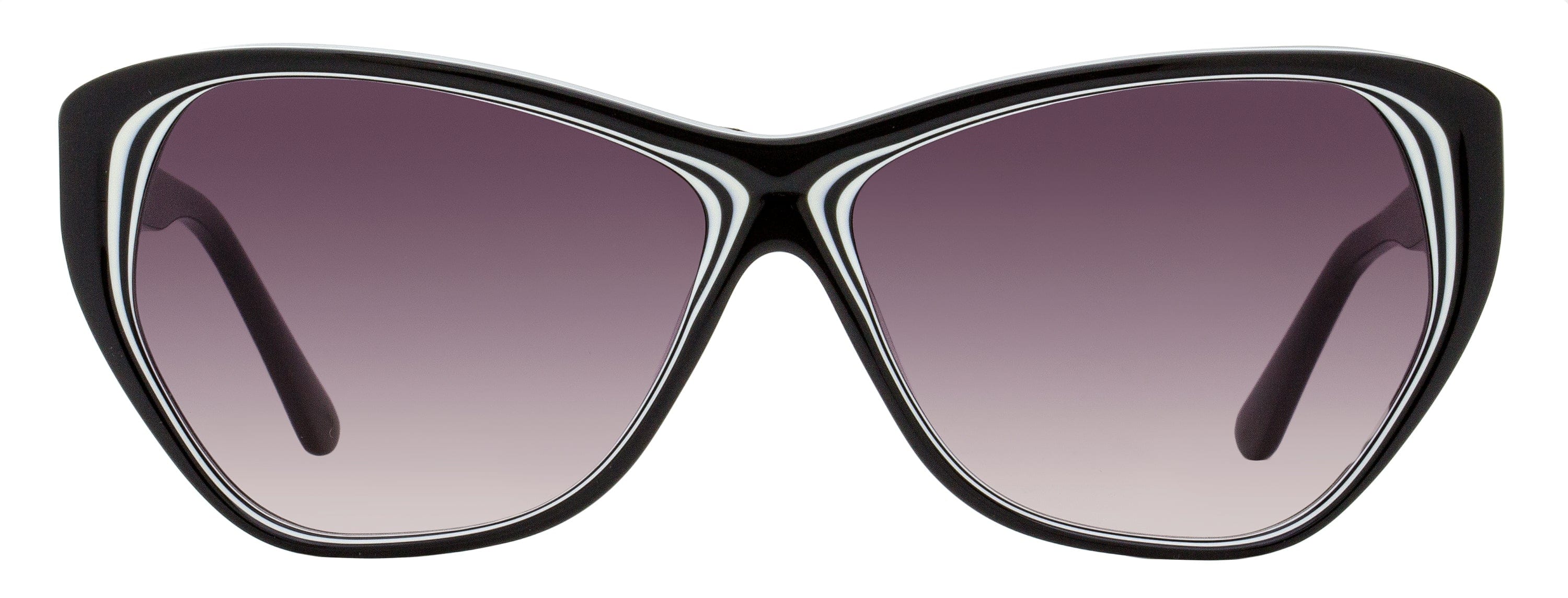 Karl Lagerfeld Cat Eye Sunglasses KL6103S 006 Black/White 58 mm