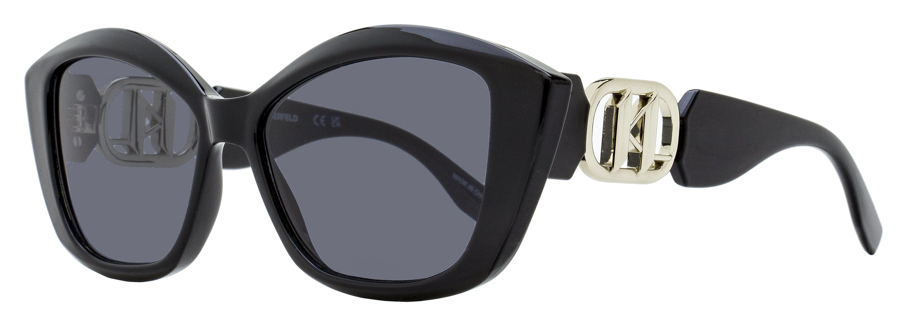 Karl Lagerfeld Modified Rectangle Sunglasses KL6102S 001 Black 56 mm