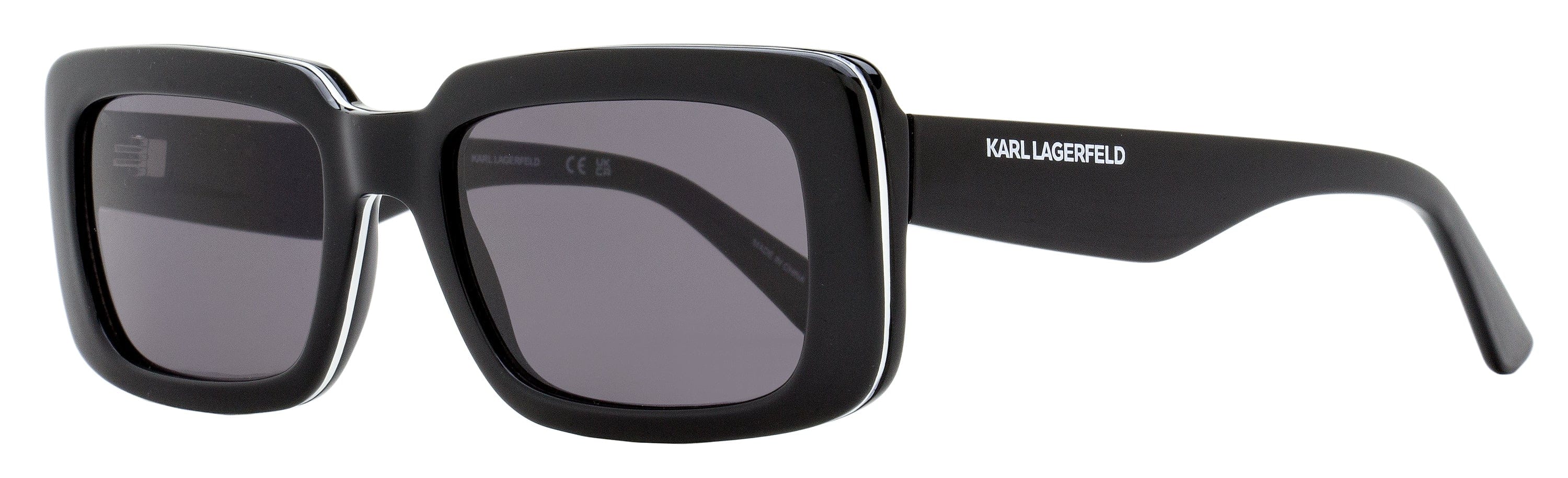 Karl Lagerfeld Rectangle Sunglasses KL6101S 001 Black 54 mm