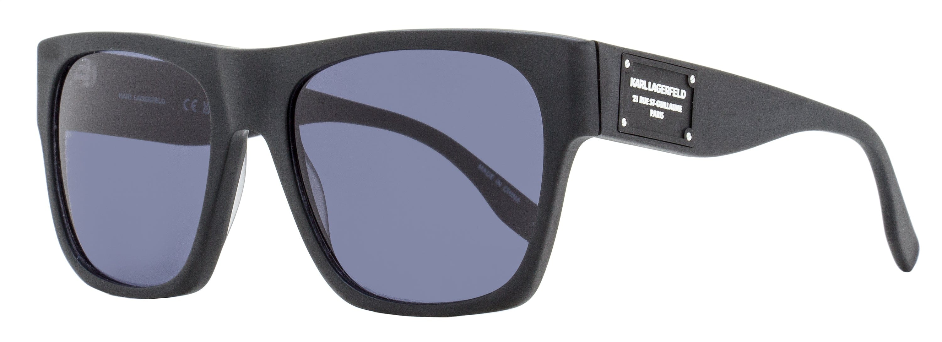 Karl Lagerfeld Square Sunglasses KL6074S 002 Matte Black 55 mm