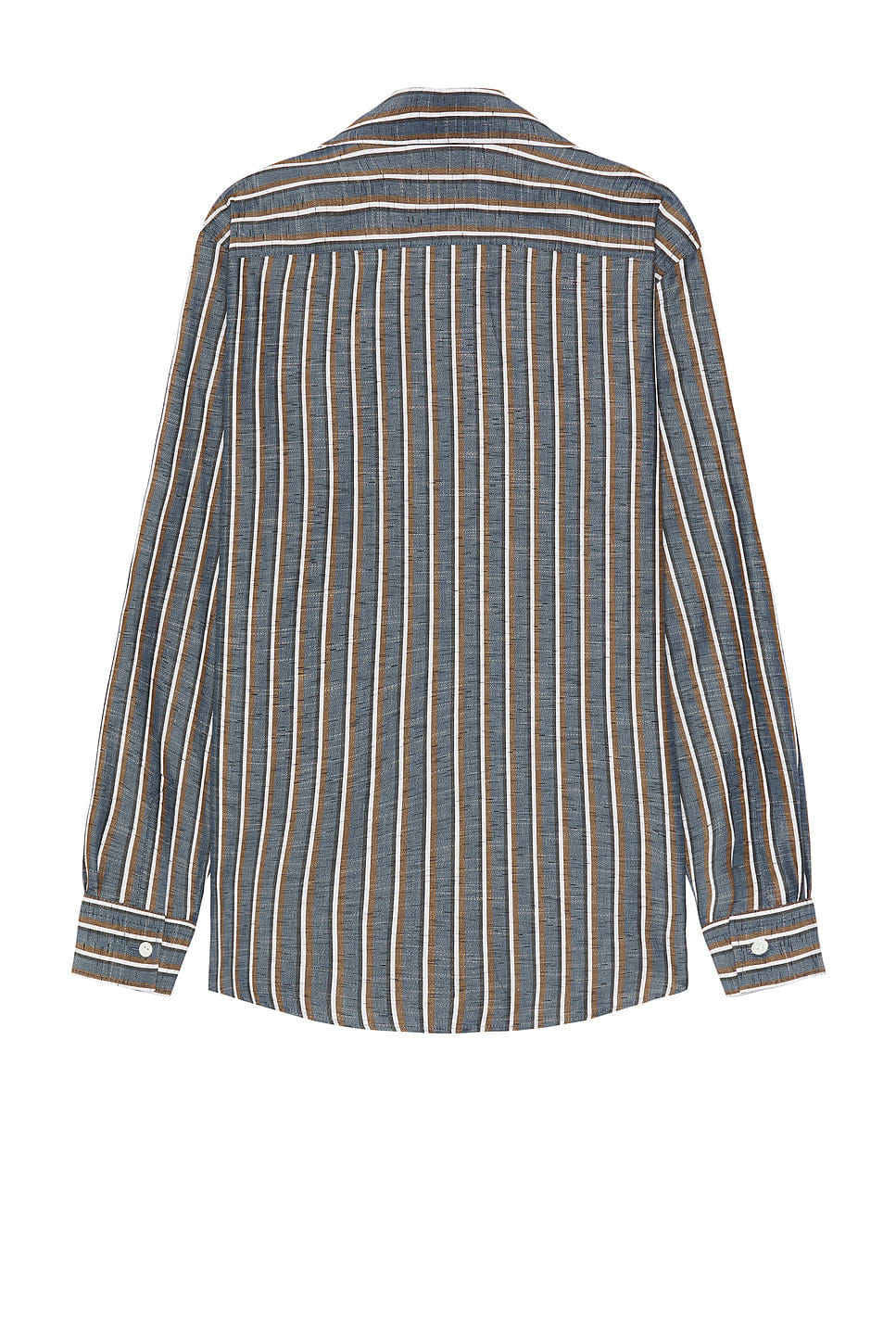 Bottega Veneta Bold Botton Linen Stripe Shirt