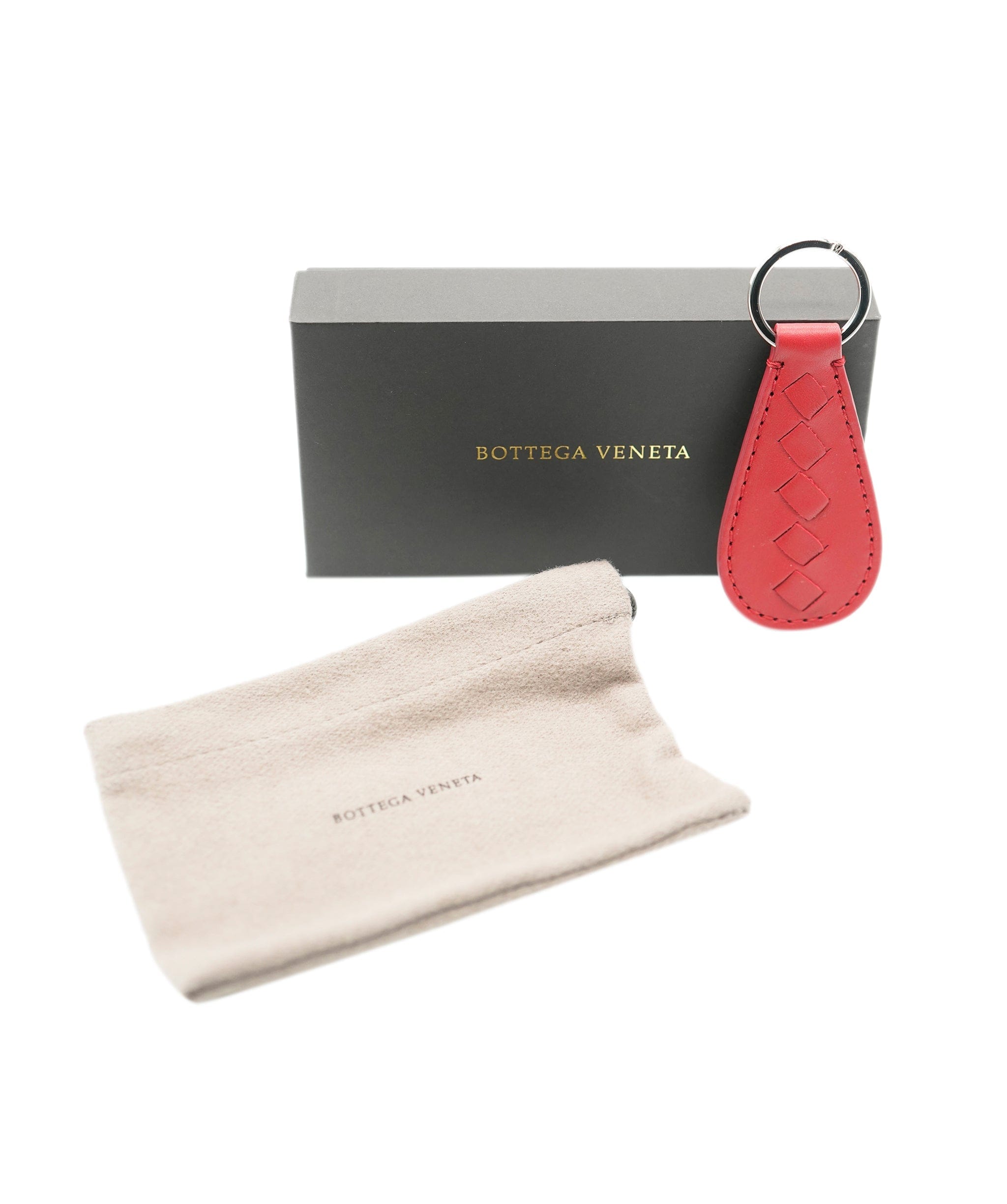 Bottega Veneta Bottega red intrecciato keyring - AJC0903