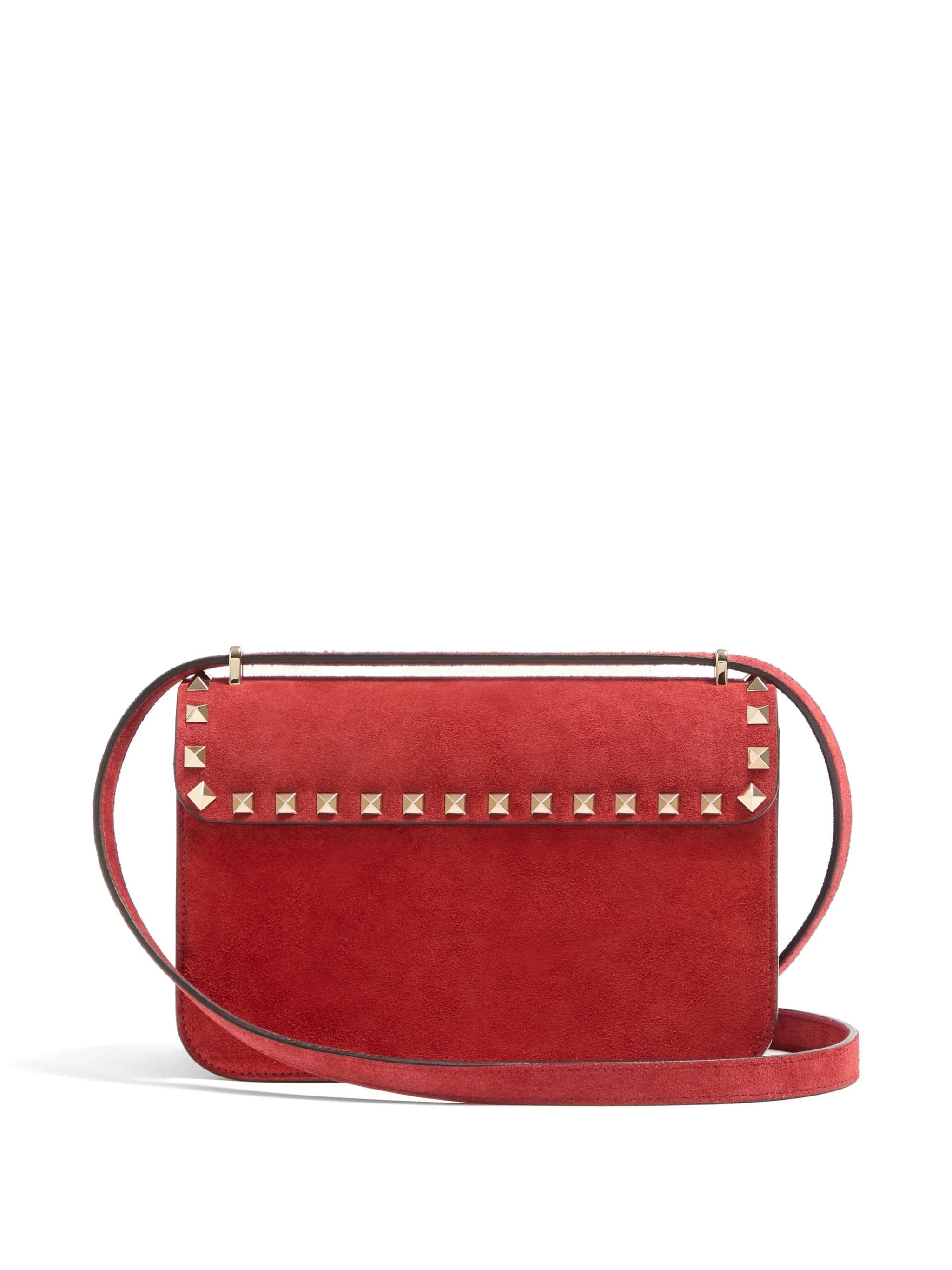 Valentino Garavani Rockstud small suede crossbody bag