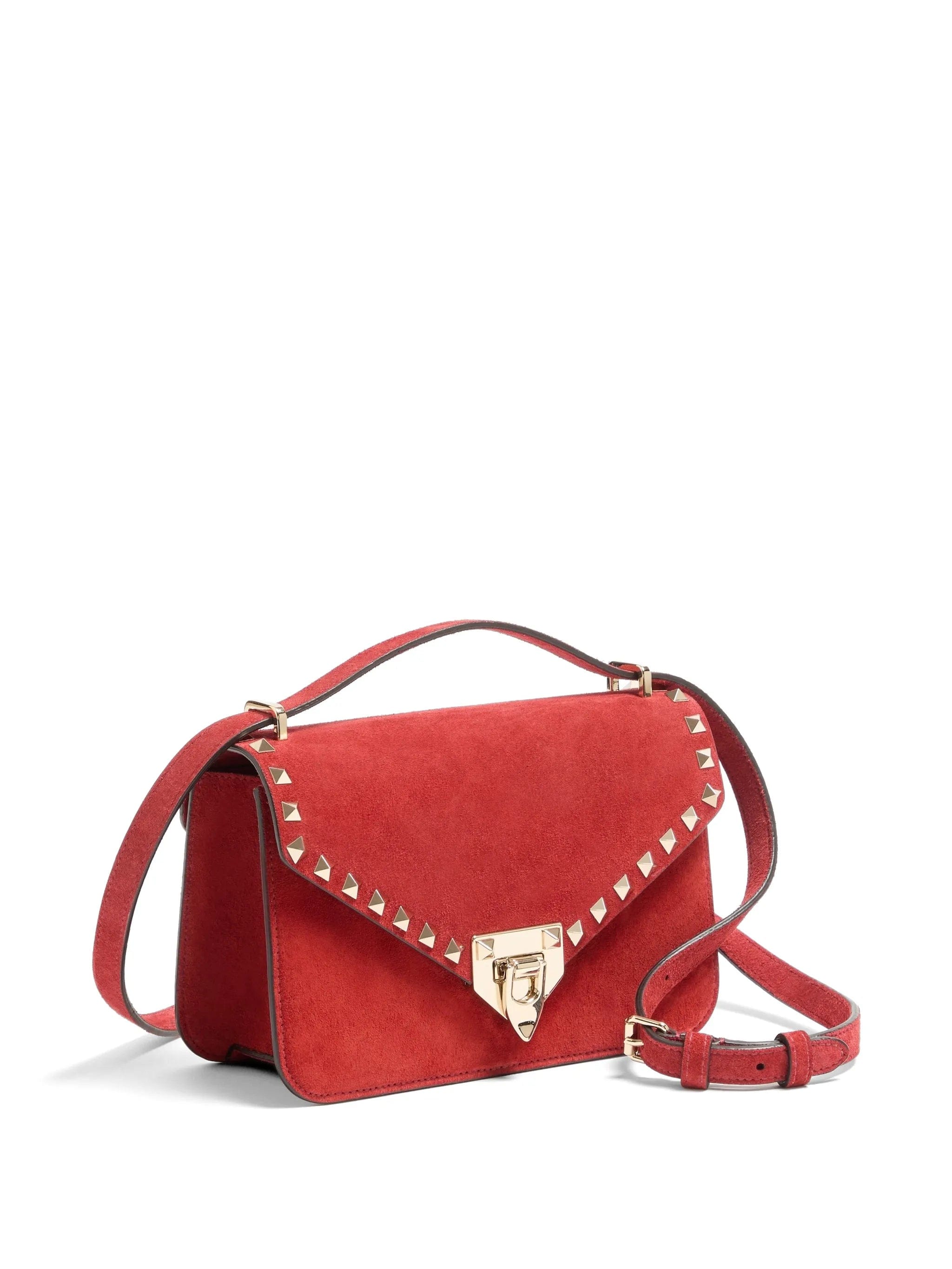 Valentino Garavani Rockstud small suede crossbody bag