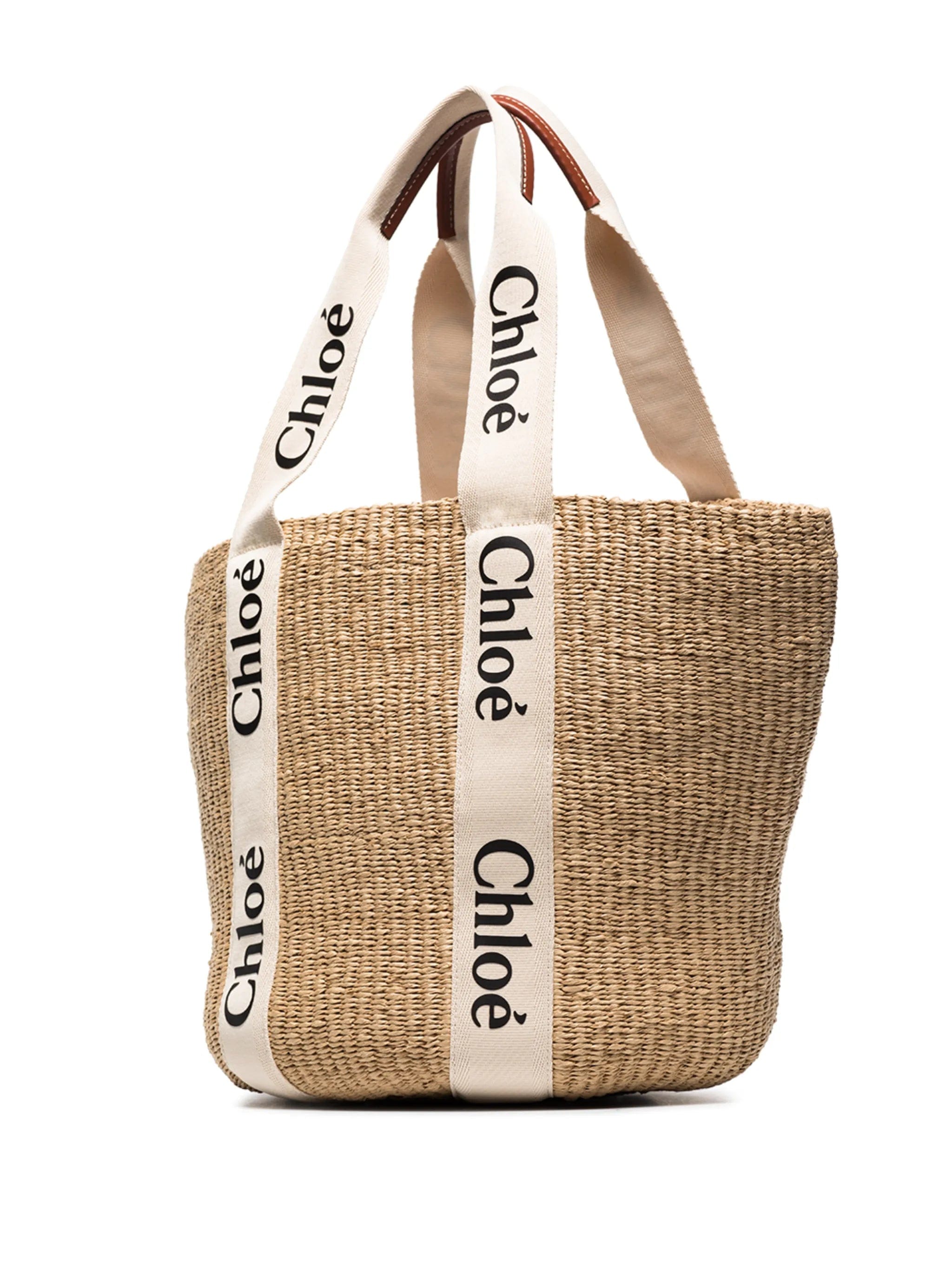 Chloé large Woody basket tote bag