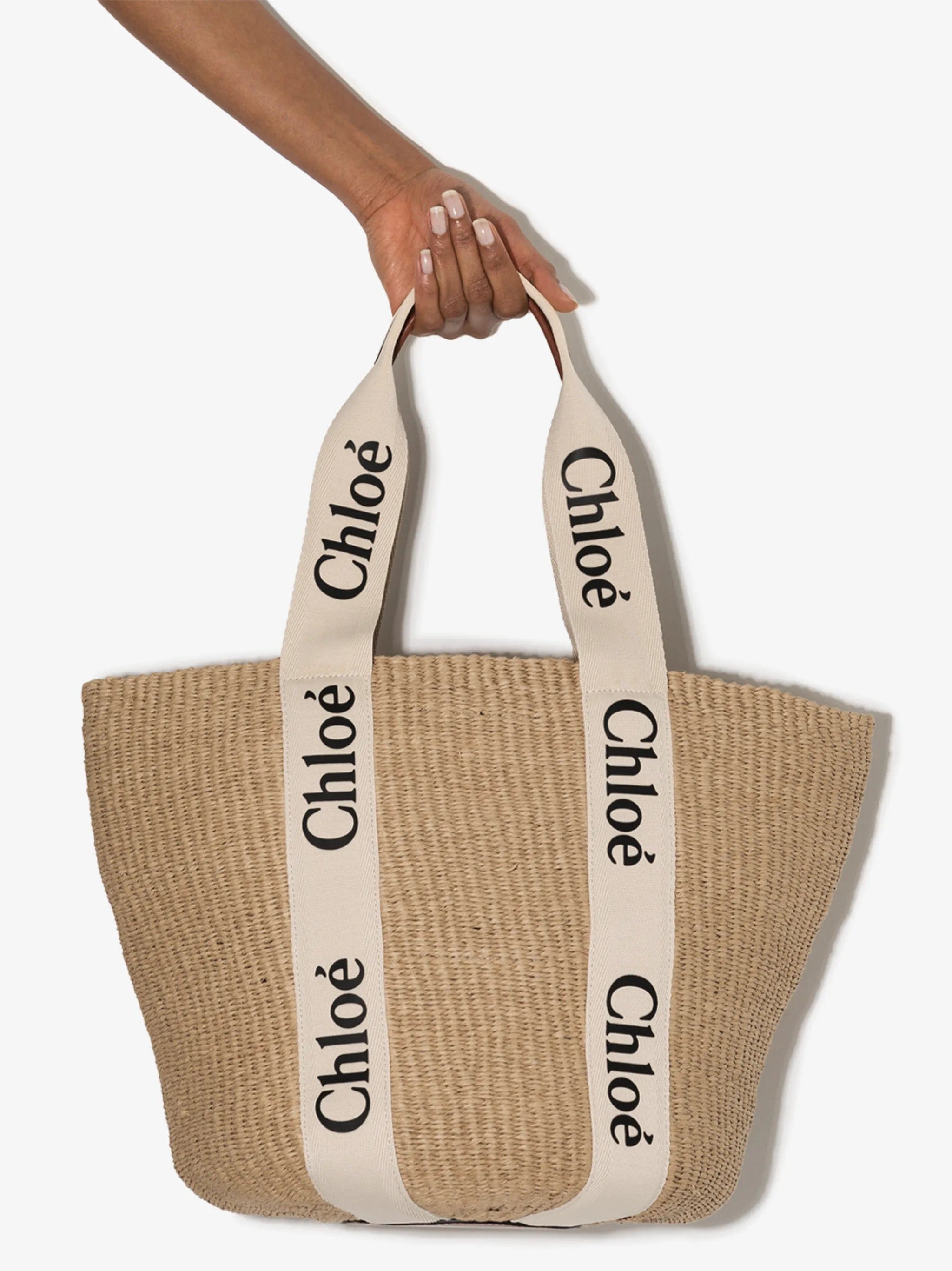 Chloé large Woody basket tote bag