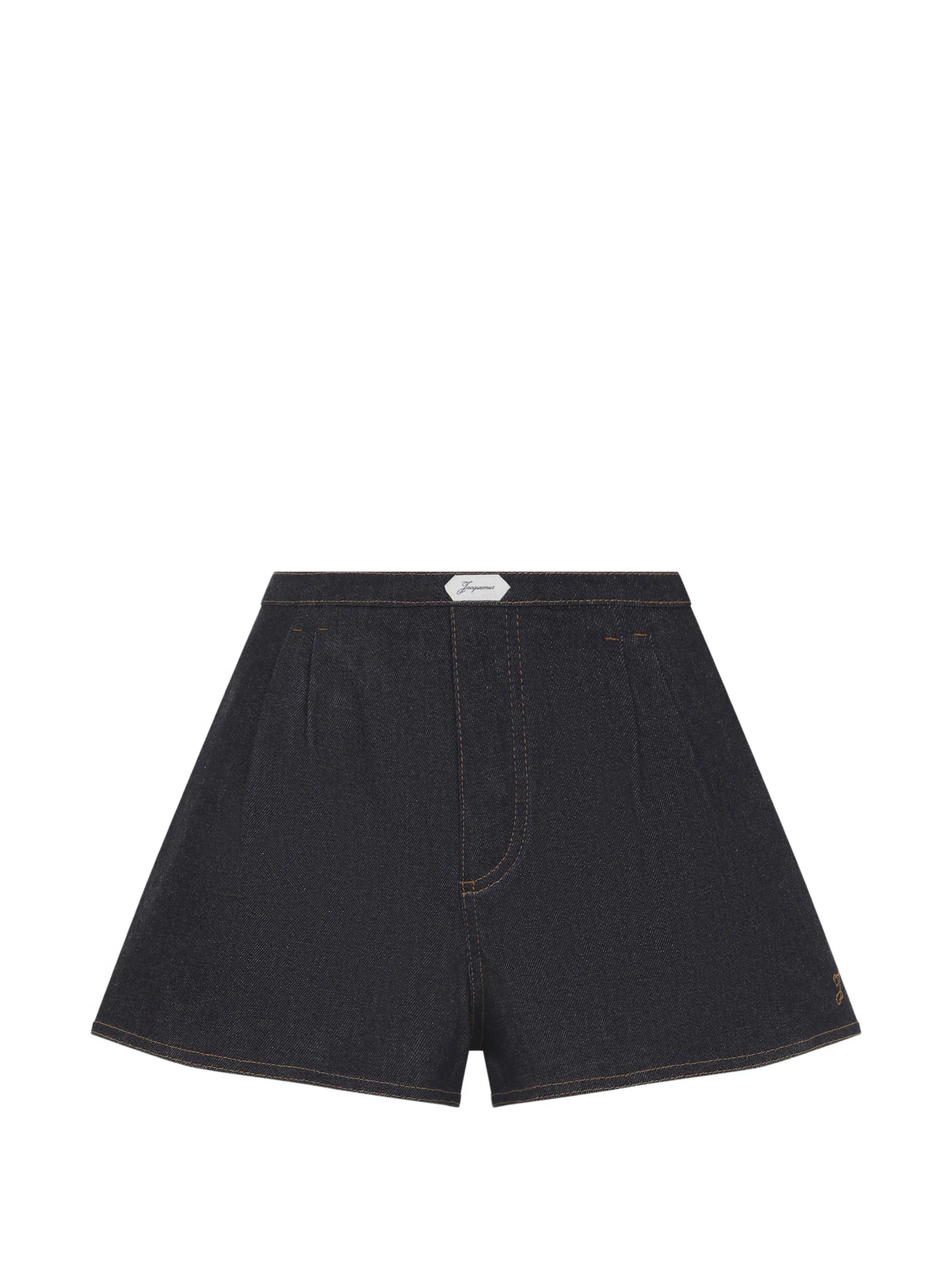 Jacquemus Amelo de - Nîmes logo - embroidered shorts