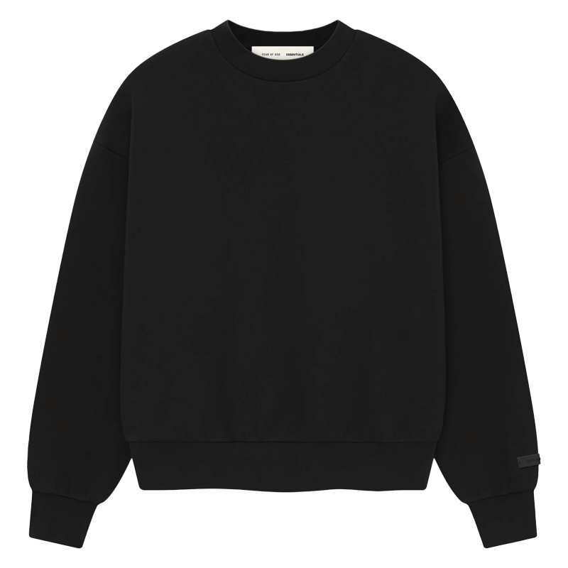 Fear of God Essentials Classic Crewneck Jet Black (2025)