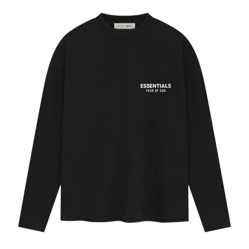 Fear of God Essentials Classic Long Sleeve T - Shirt Vintage Black (2025)