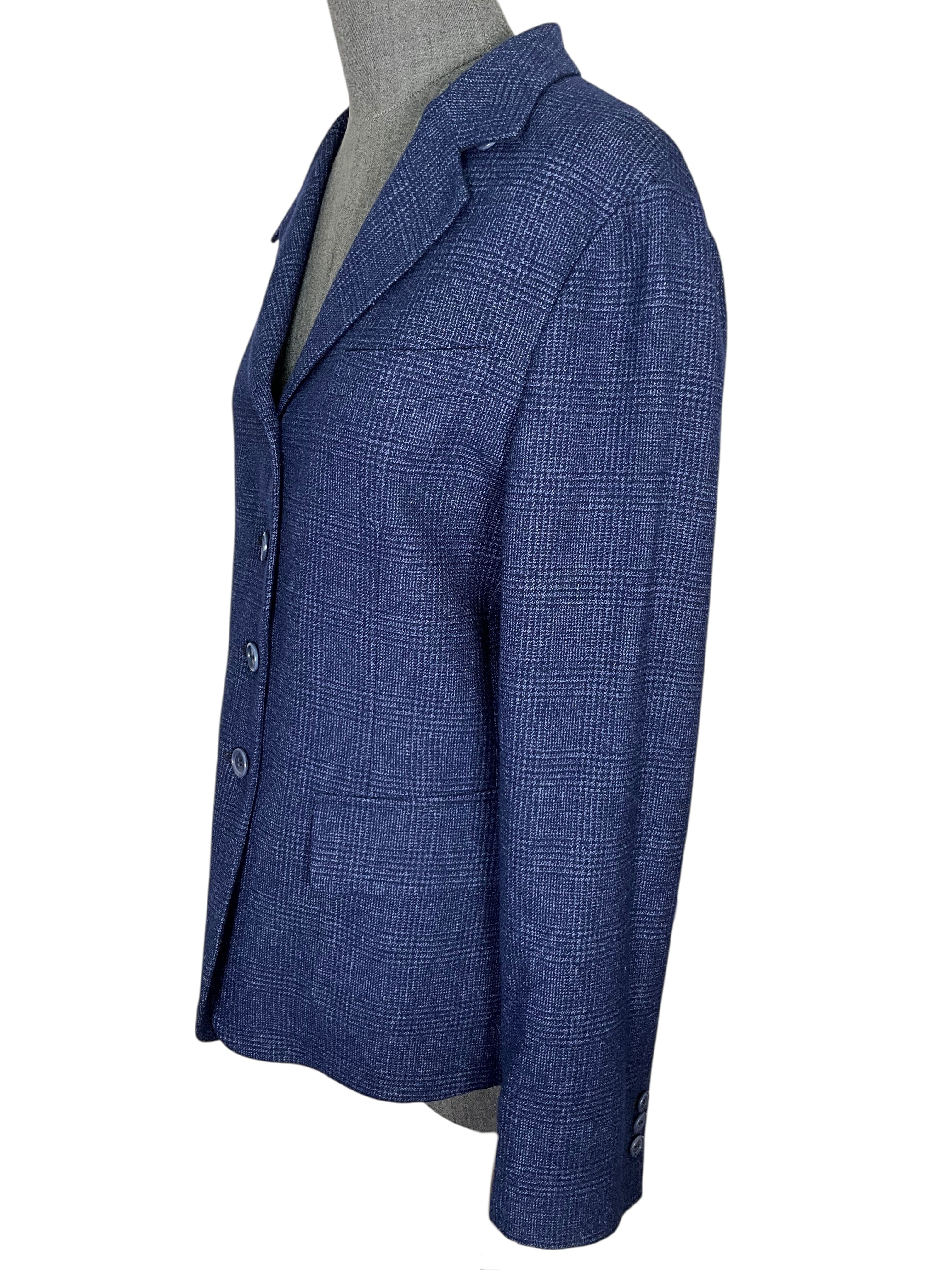 Loro Piana Glen Plaid Cashmere Blazer Size L