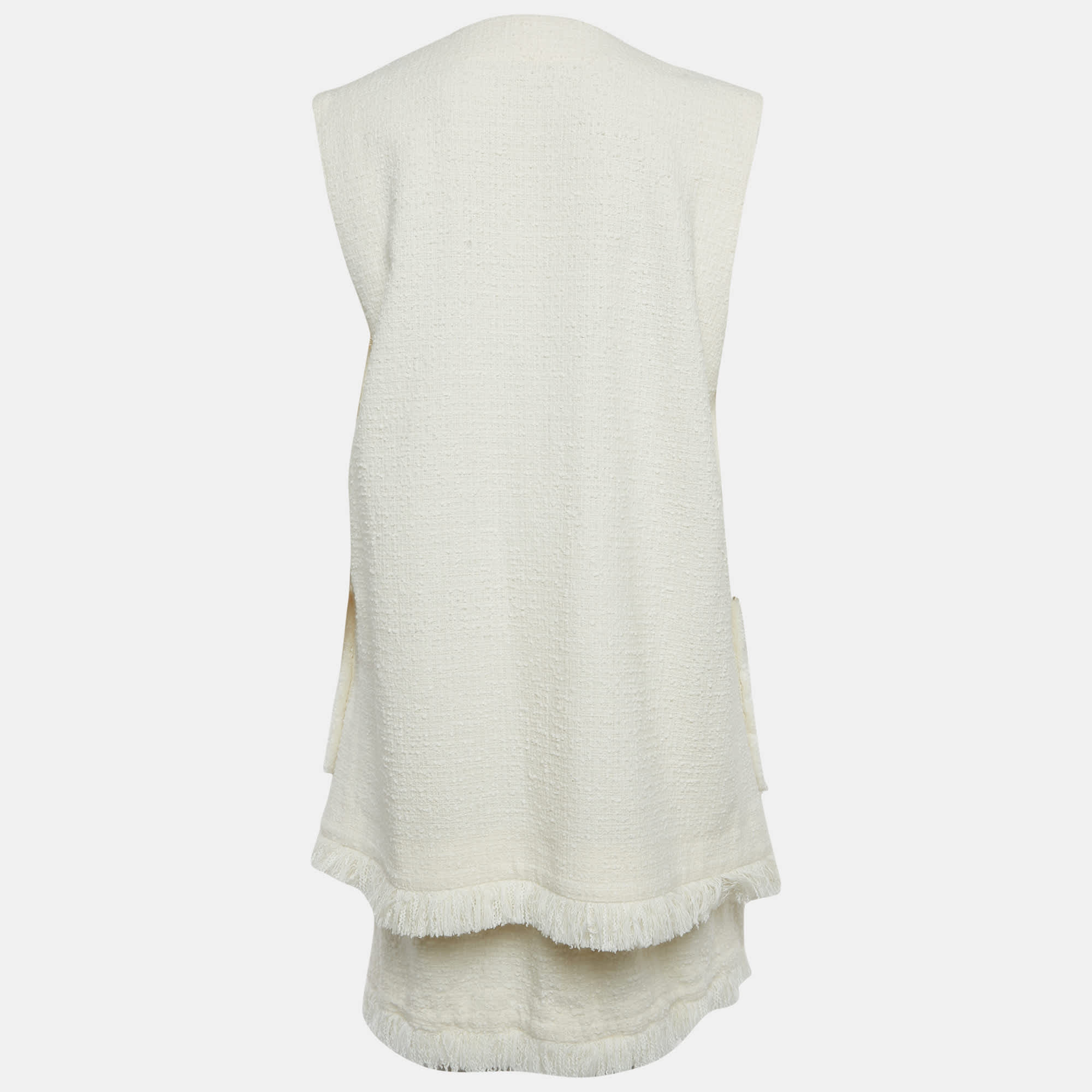 Off-White Liu Jo Off - White Boucle Sleeveless Jacket And Skirt Set