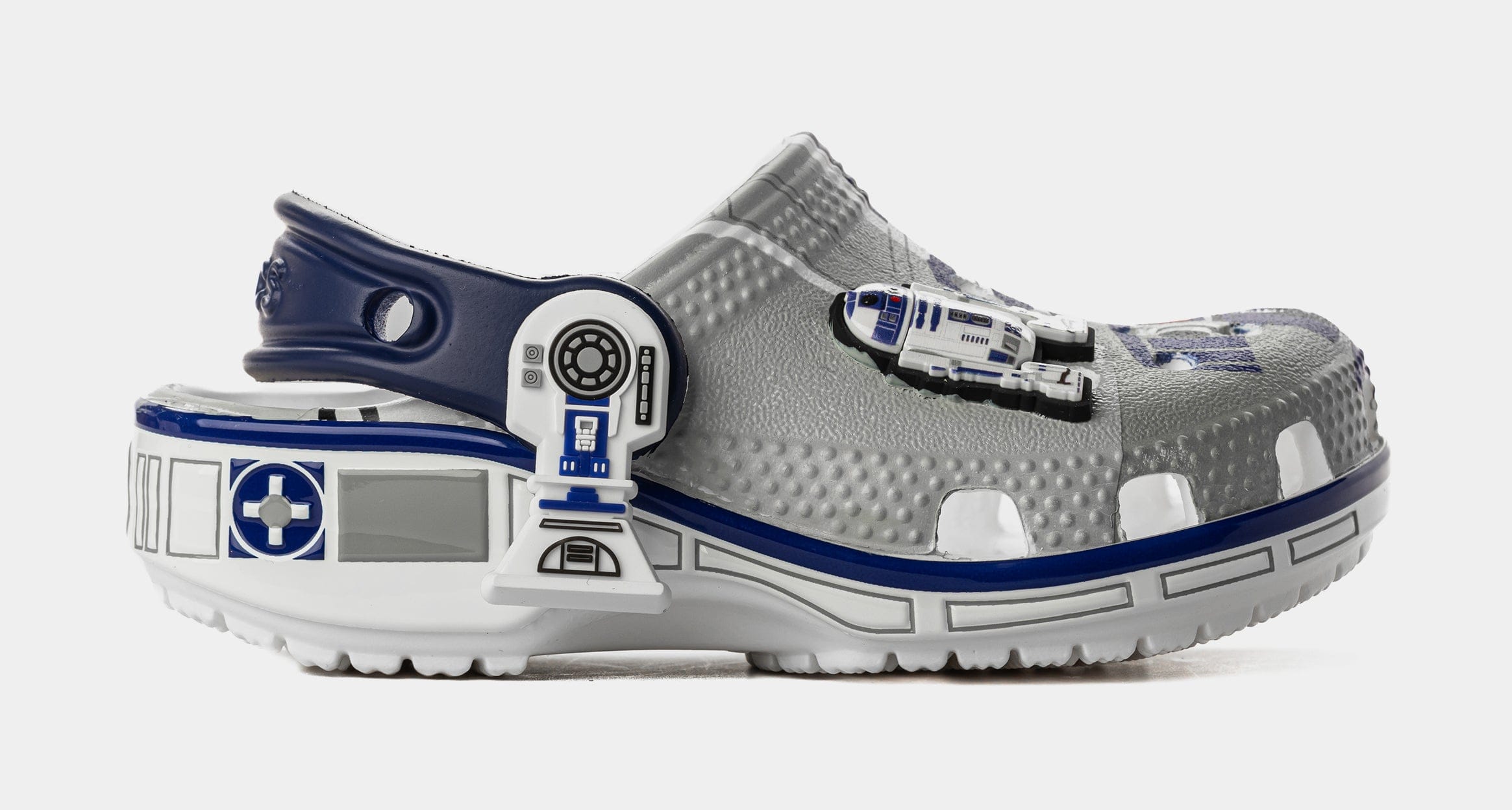 CROCS Star Wars R2 - D2 Classic Clog Infant Toddler Lifestyle Sandals (White/Blue/Light Grey)