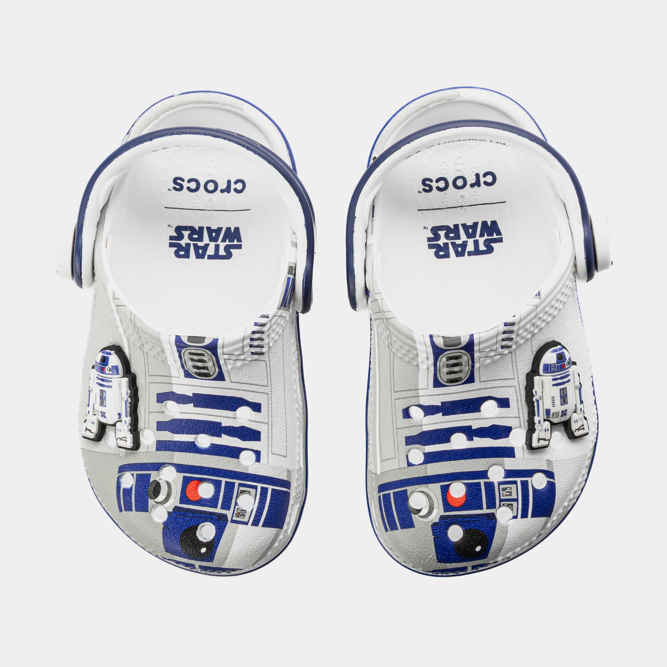 CROCS Star Wars R2 - D2 Classic Clog Infant Toddler Lifestyle Sandals (White/Blue/Light Grey)