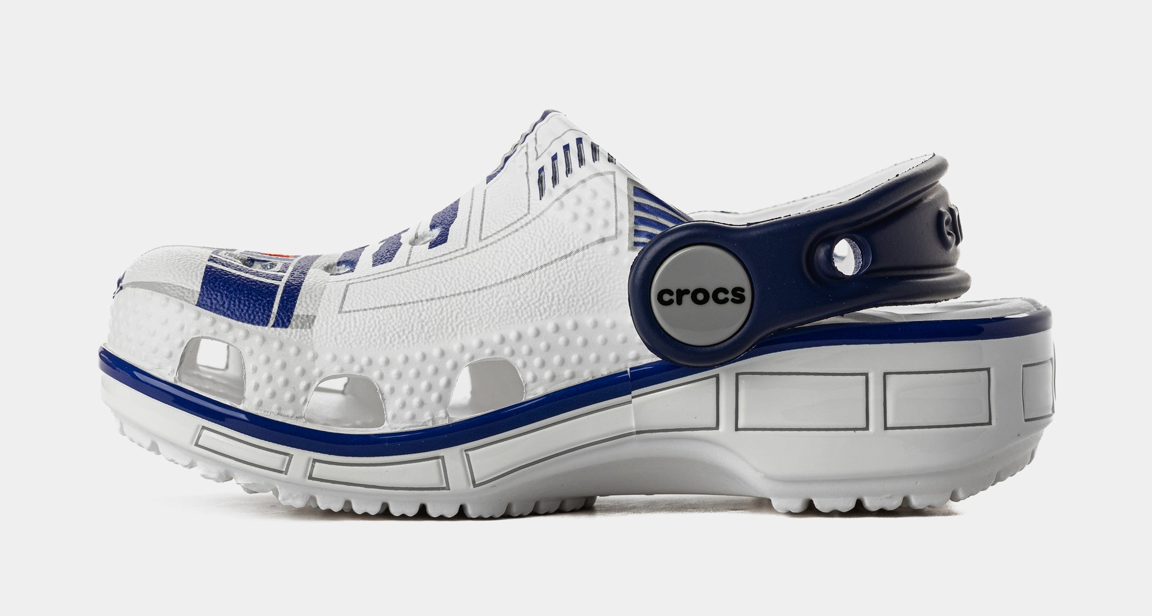 CROCS Star Wars R2 - D2 Classic Clog Infant Toddler Lifestyle Sandals (White/Blue/Light Grey)