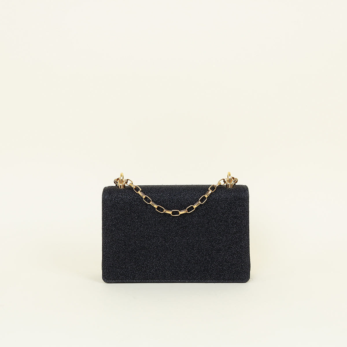 Dolce & Gabbana Black DG Grils Flap Chain Shoulder Bag