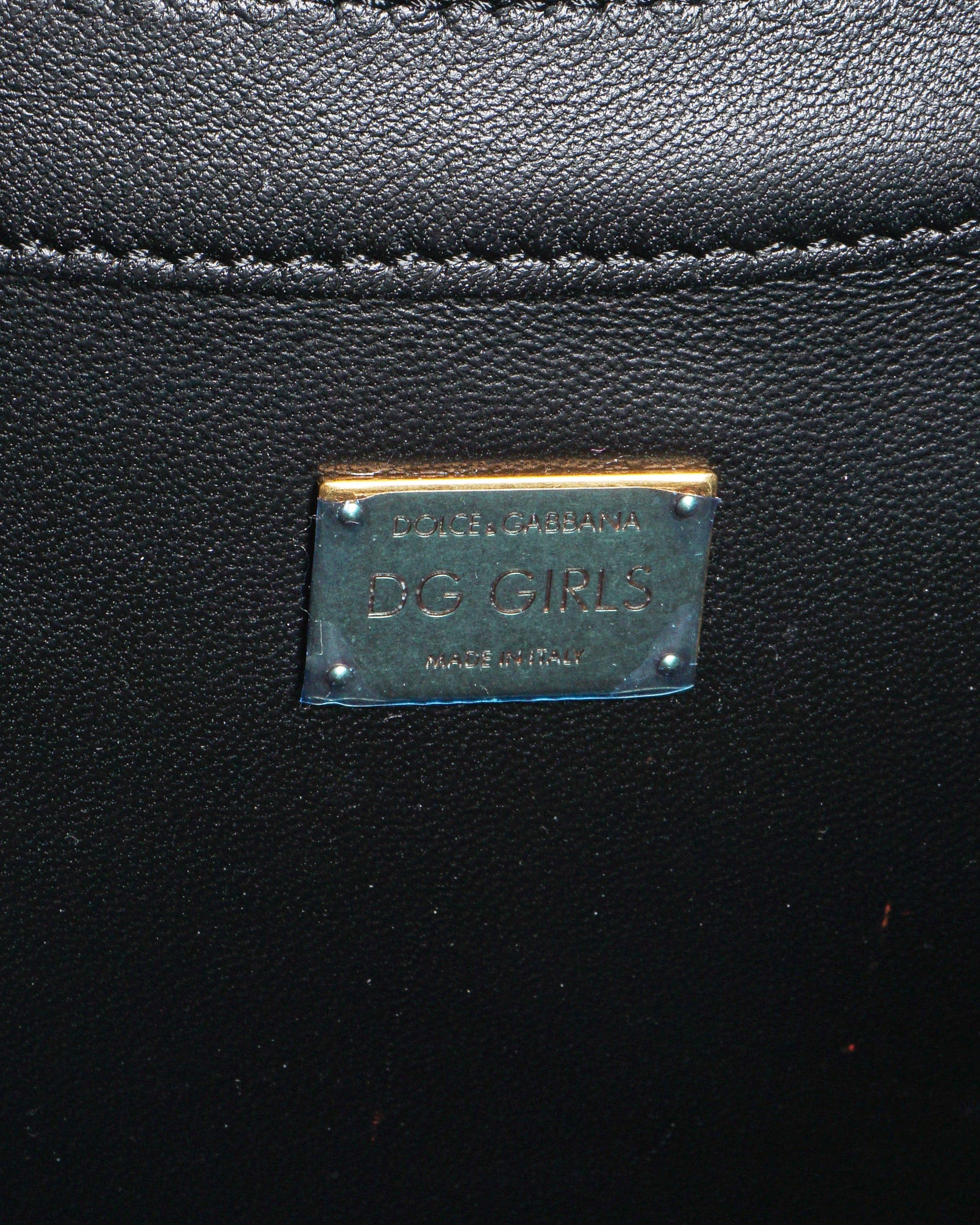 Dolce & Gabbana Black Rose Embellished Brocade Shoulder Bag