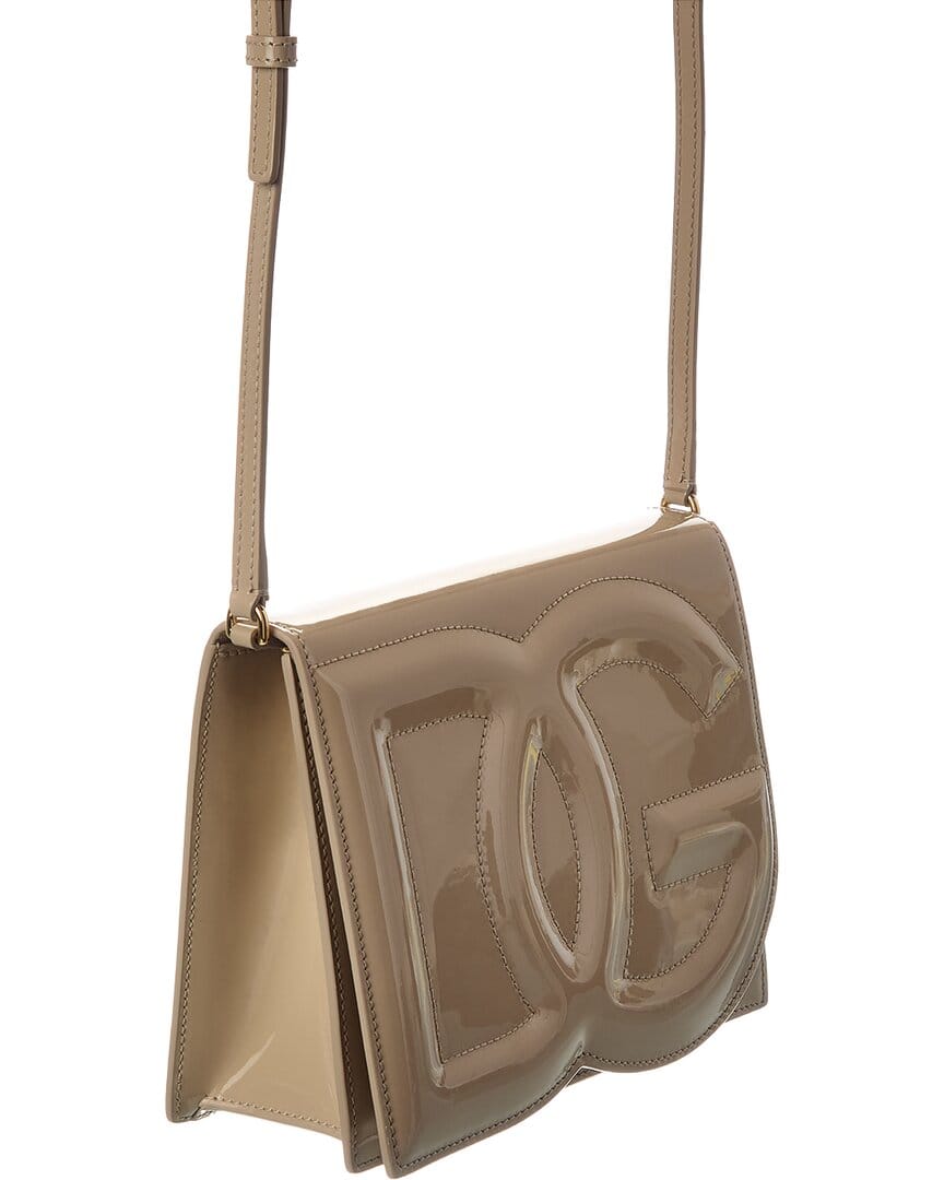 Dolce & Gabbana Logo Patent Shoulder Bag