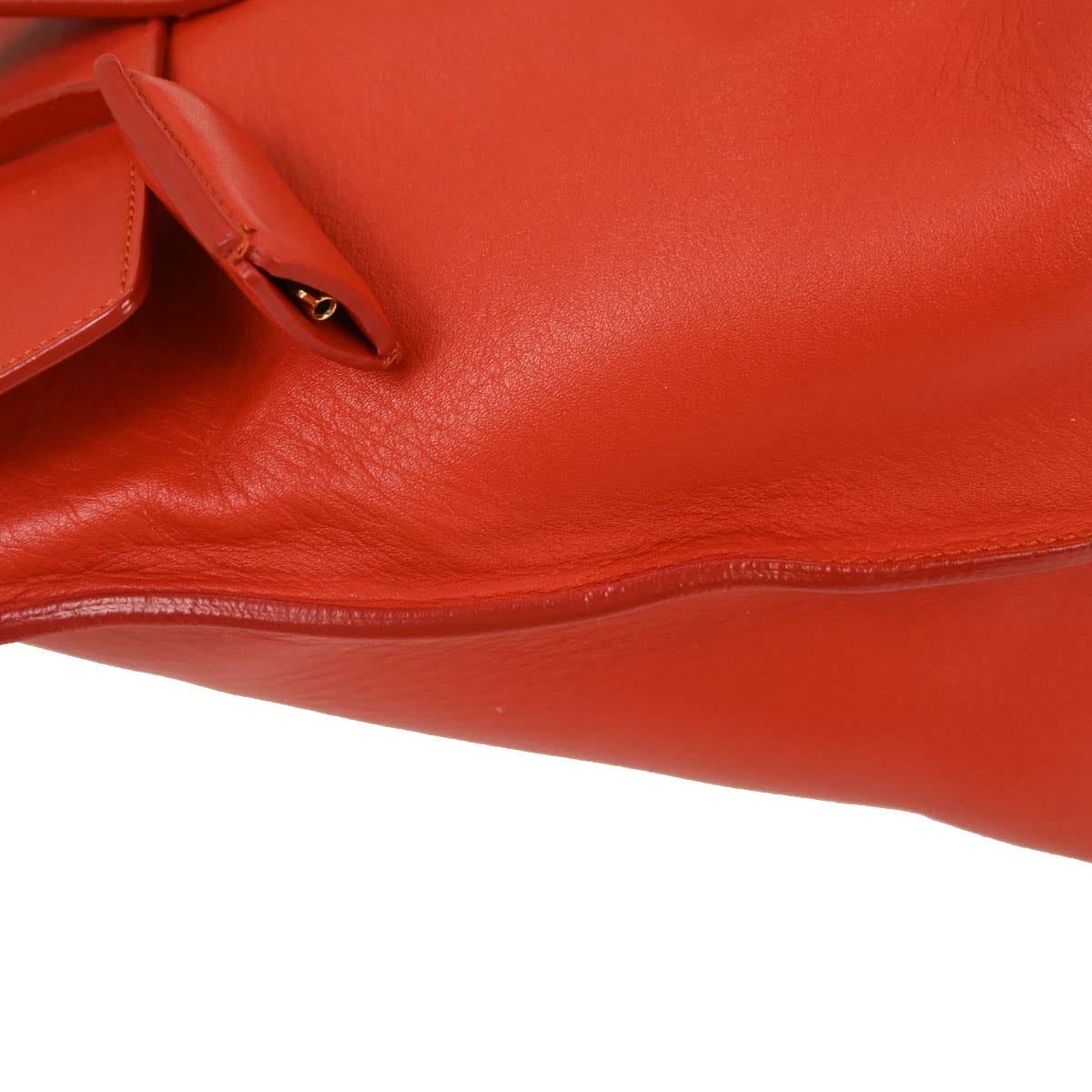 Salvatore Ferragamo Red Leather Sookie Gancini Handbag