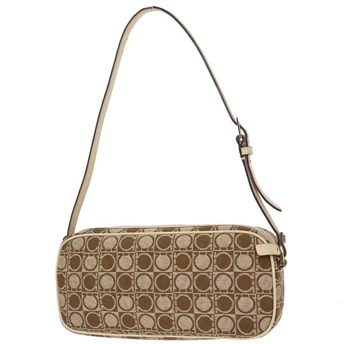 Salvatore Ferragamo Beige Canvas Handbag