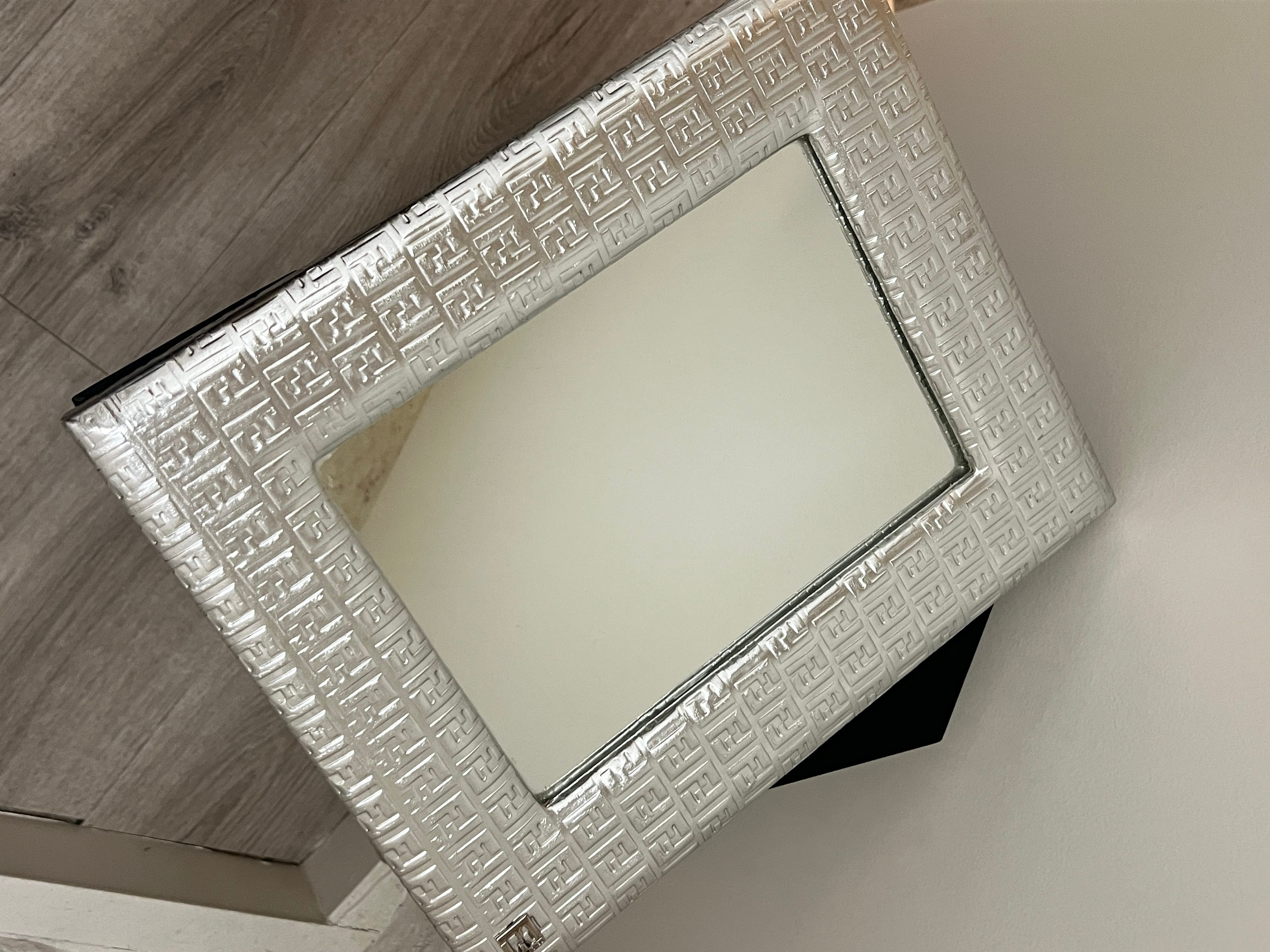 Fendi Silver leather mirror AKC1152