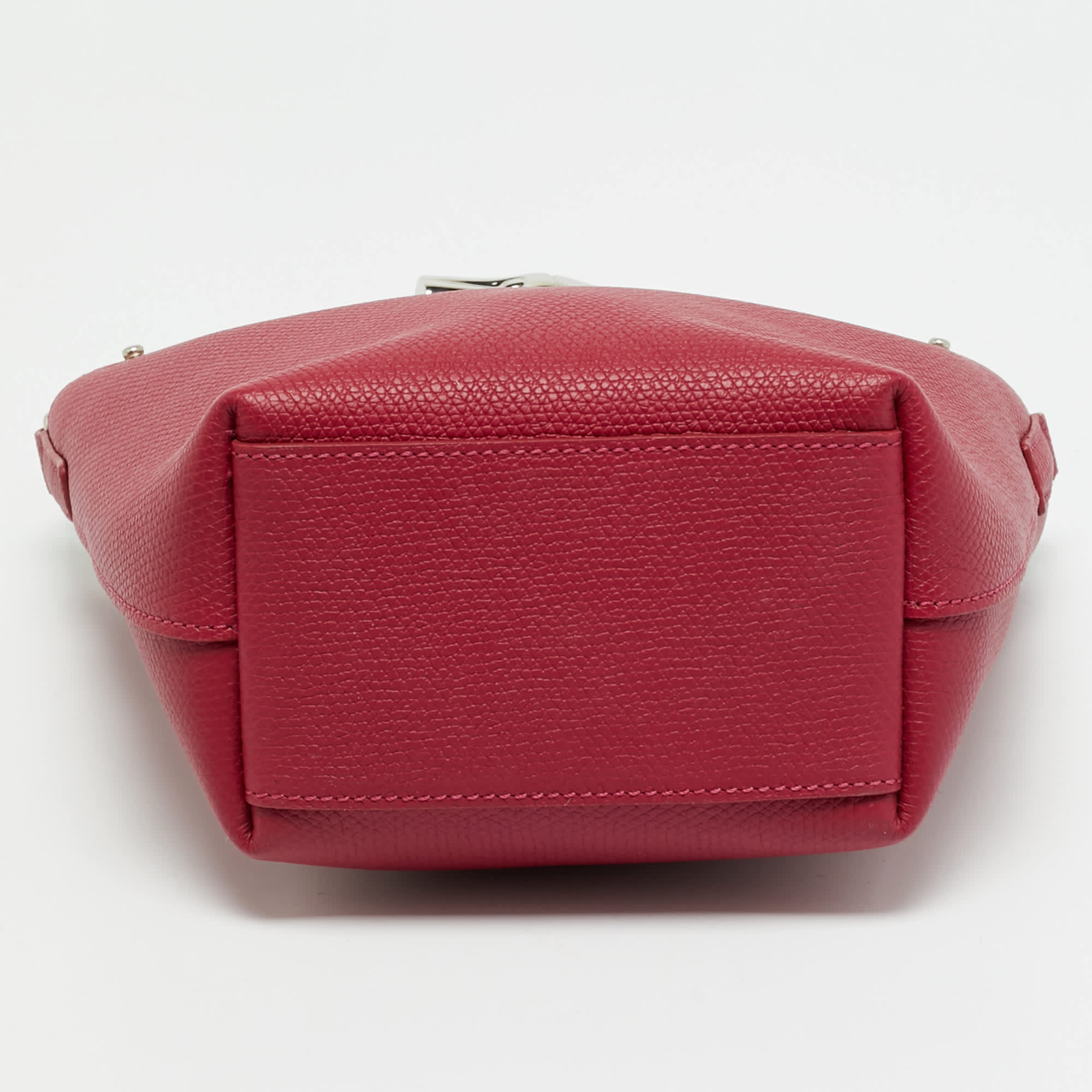 Longchamp Le Roseau Red Leather Hobo