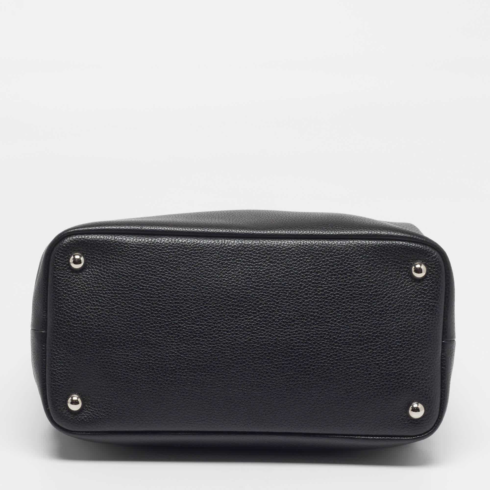 Longchamp Le Foulonne Black Leather Satchel