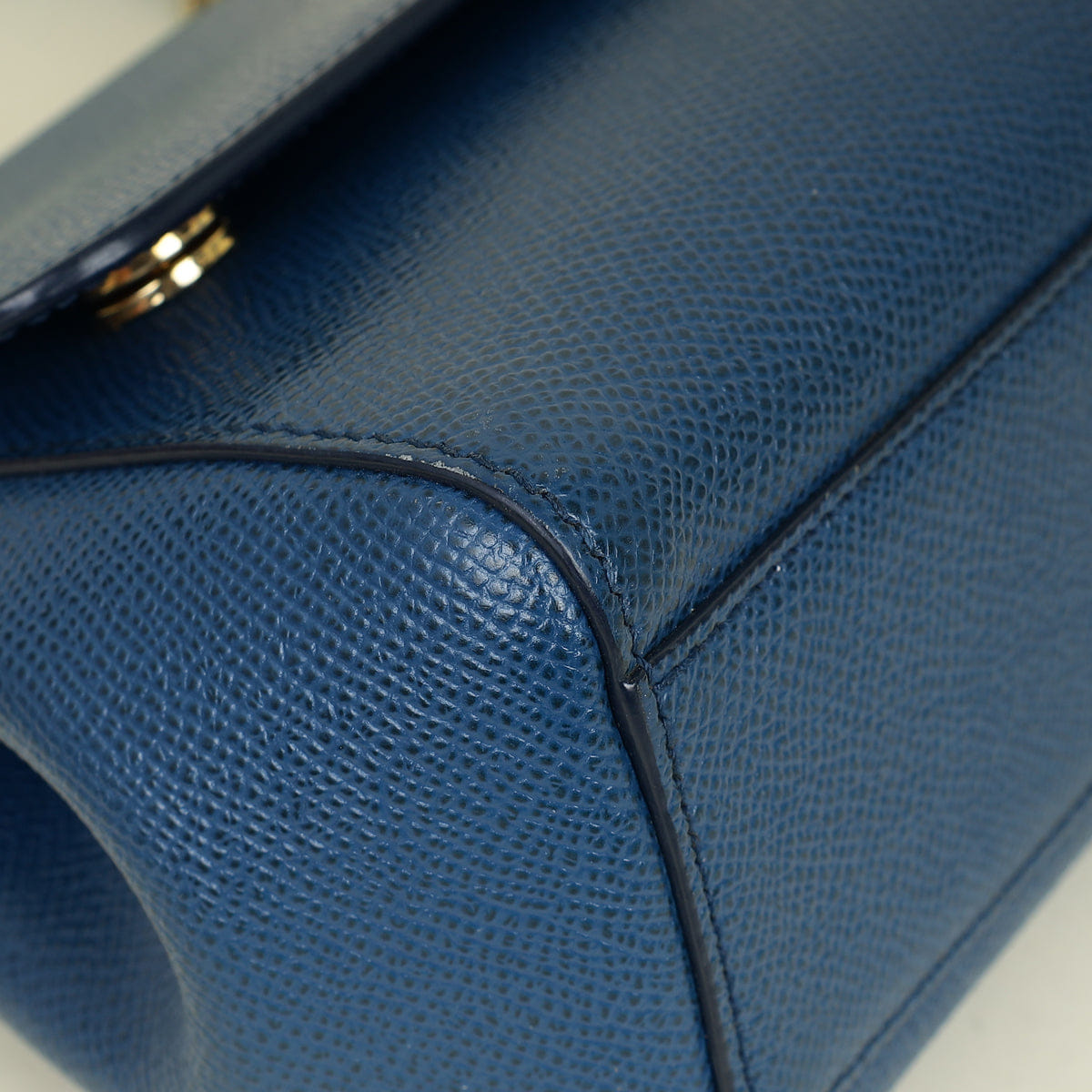 Dolce & Gabbana Blue Studded Handle Sicily Small Bag