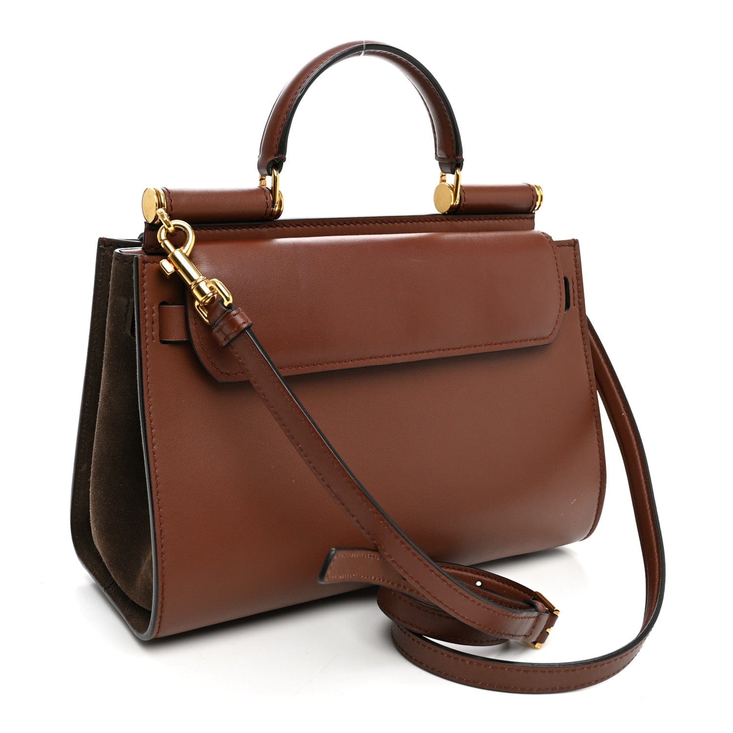 Dolce & Gabbana Vitello Morbido Small Sicily 62 Bag Terra Sicilia Ebano