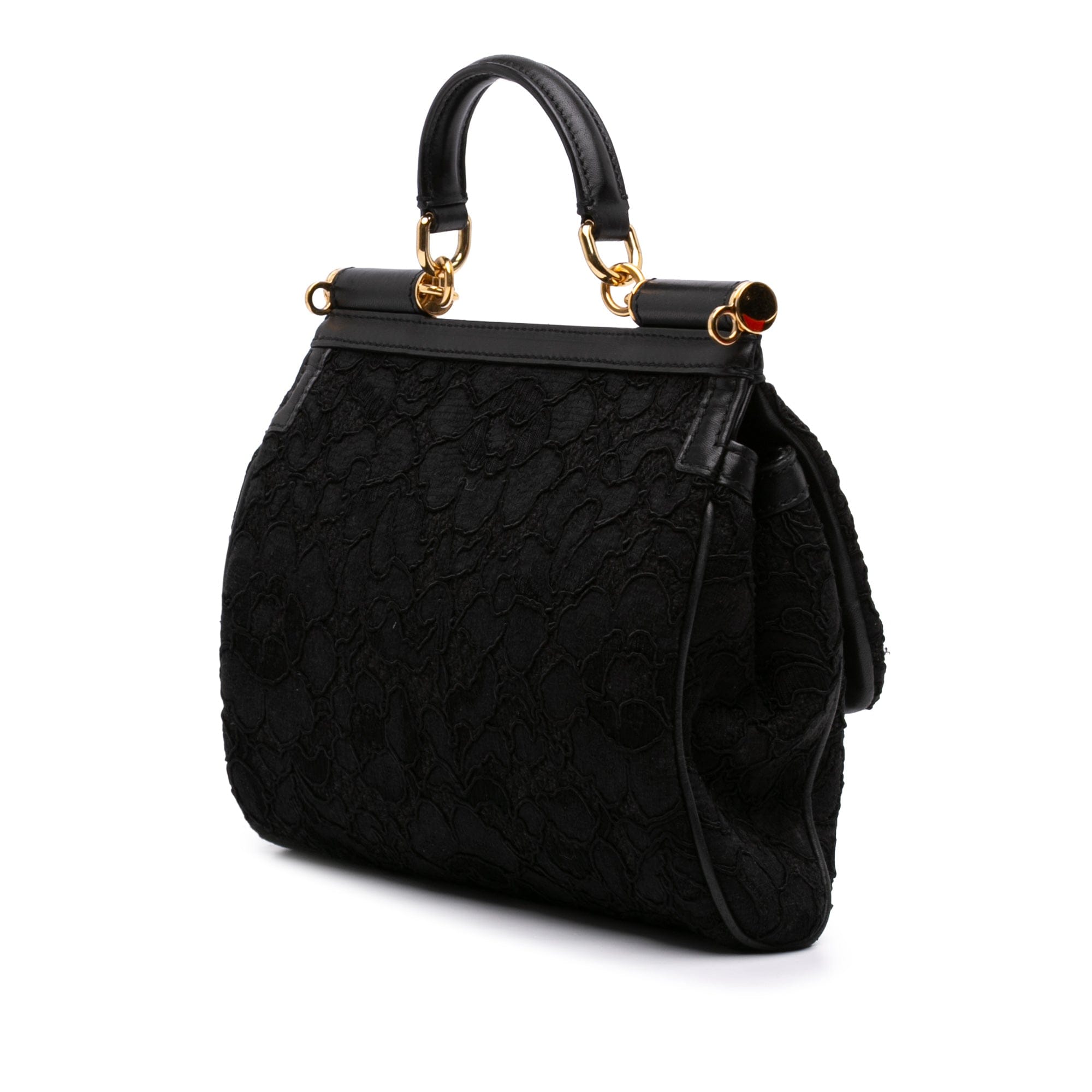 Dolce & Gabbana Medium Embroidered Lace Miss Sicily Satchel