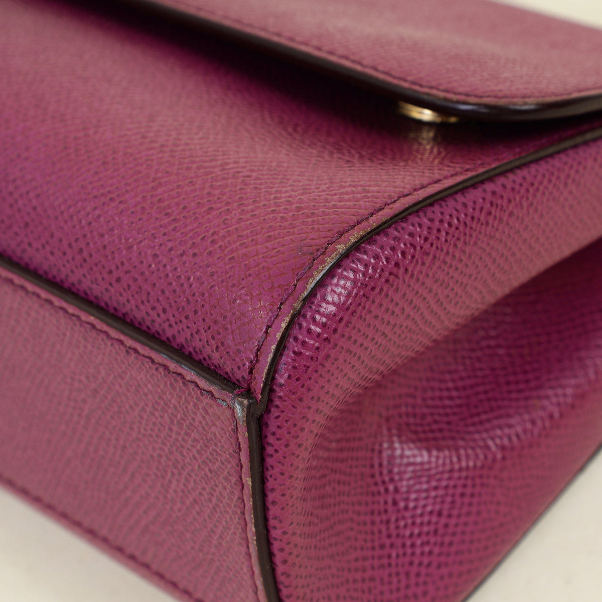 Dolce & Gabbana Dark Magenta Dauphine Sicily Small Bag