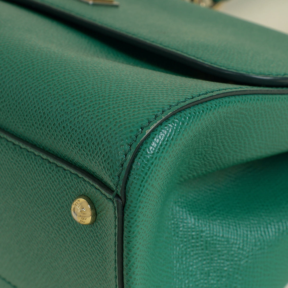 Dolce & Gabbana Green Sicily Dauphine Medium Flap Bag