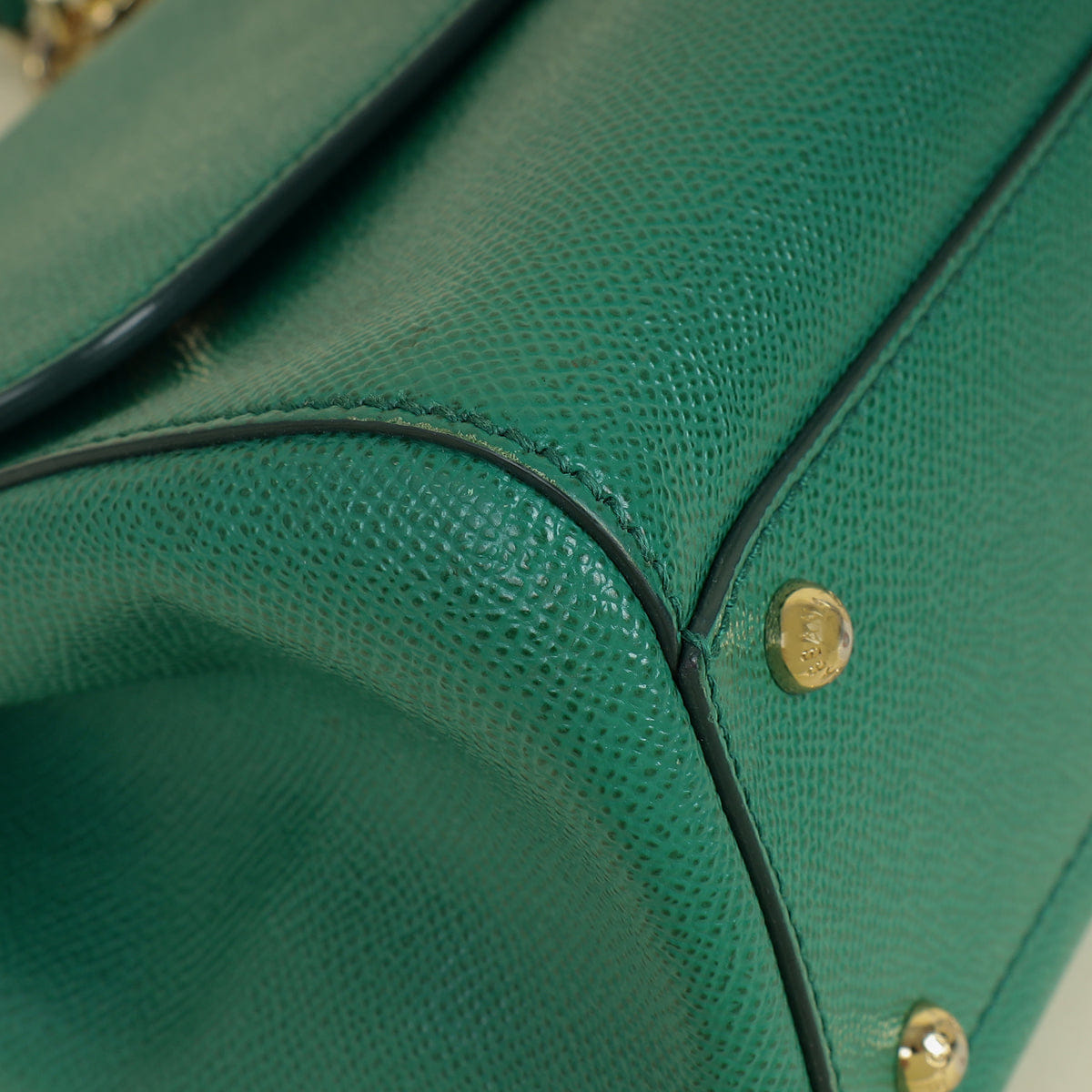 Dolce & Gabbana Green Sicily Dauphine Medium Flap Bag