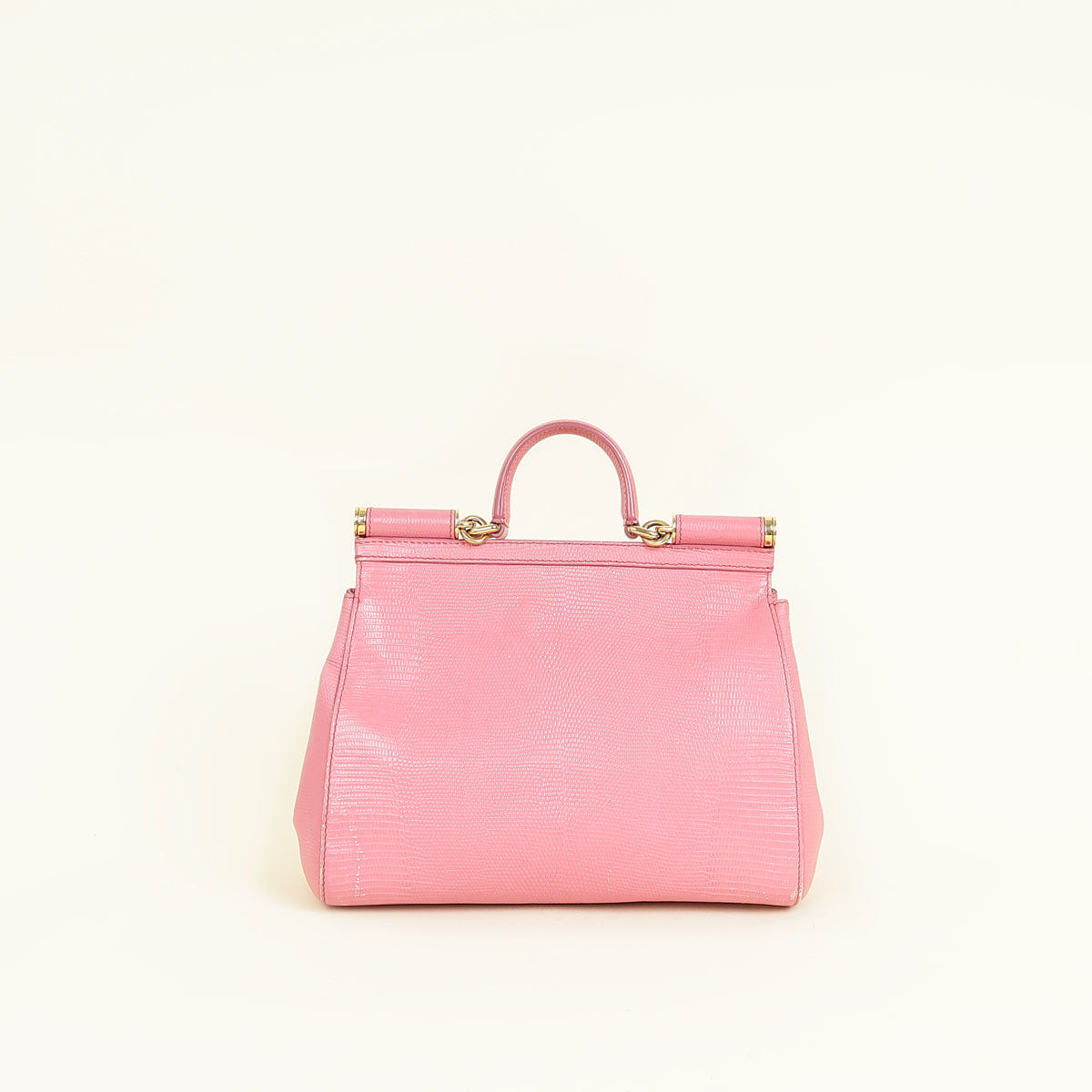 Dolce & Gabbana Pink Iguana Print Sicily Medium Bag