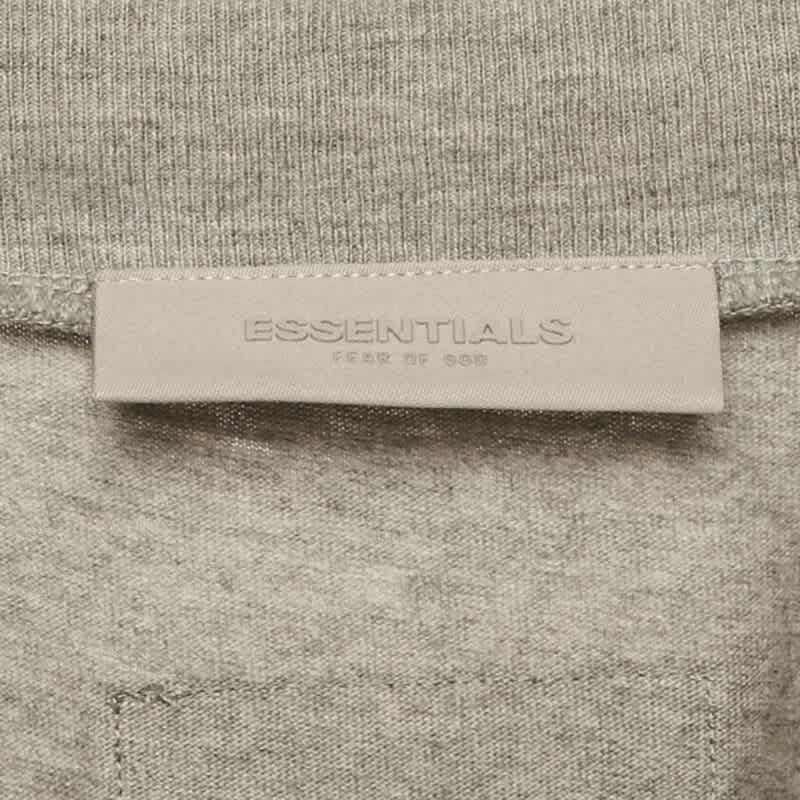 Fear Of God Essentials Dark Grey Cotton Knit Crewneck T - Shirt