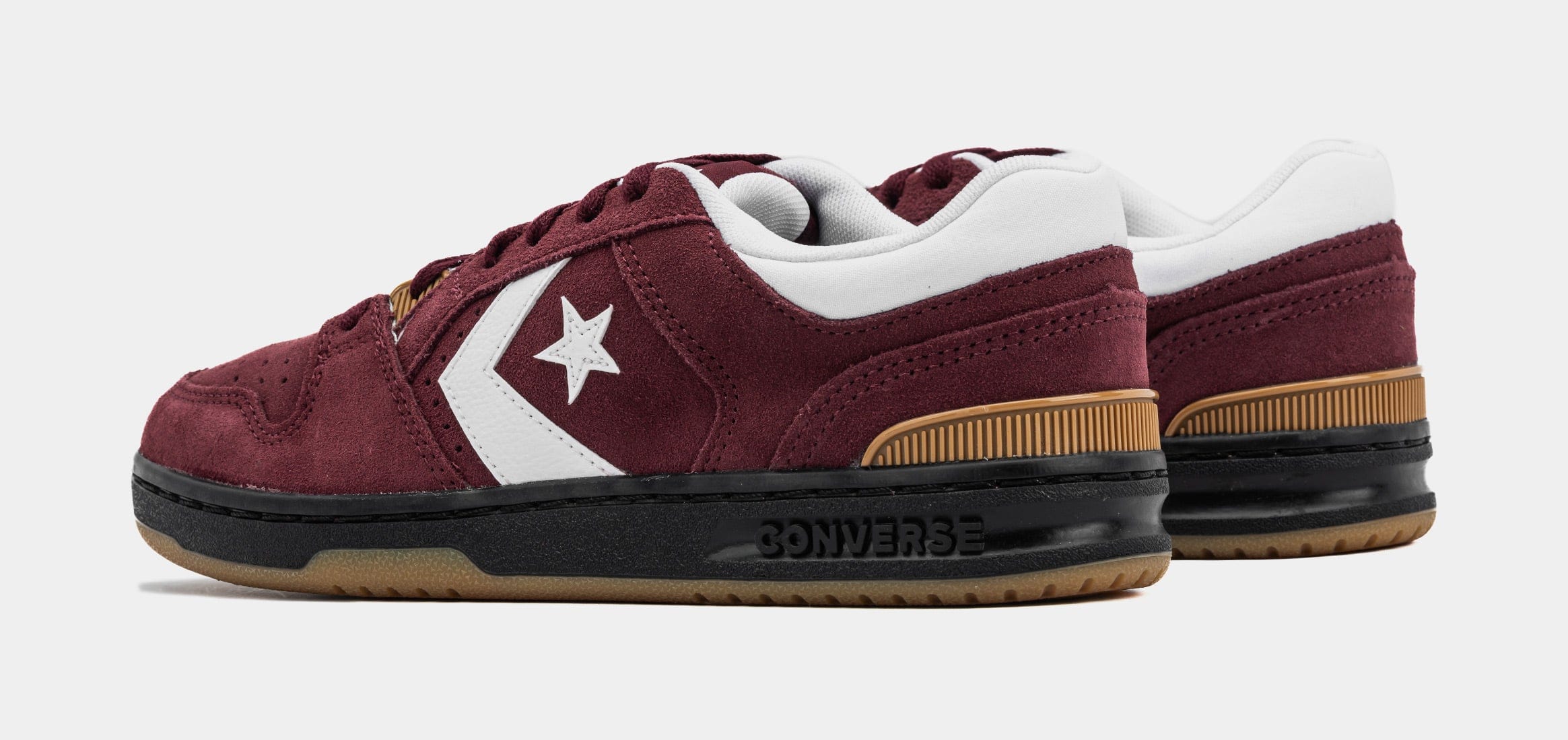 Converse CL98 OX Suede Mens Lifestyle Shoes (Black/Deep Bordeaux/Gum)