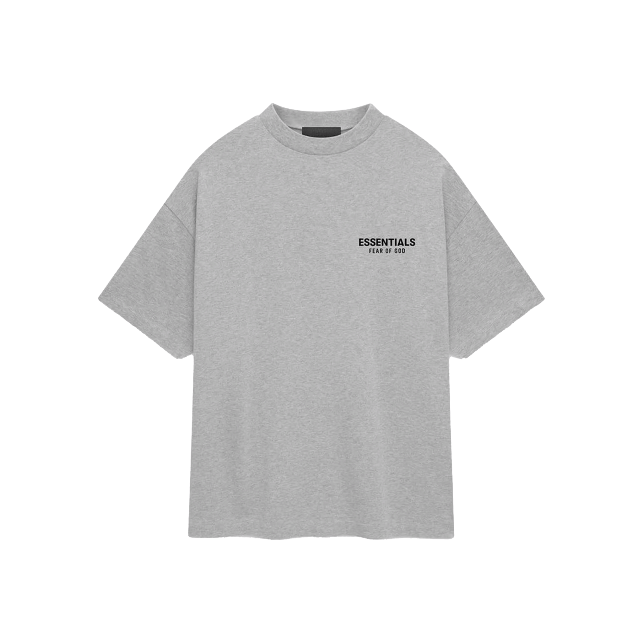 Fear of God Essentials Core Logo Jersey Crewneck T-Shirt Light Heather Grey (FW24)