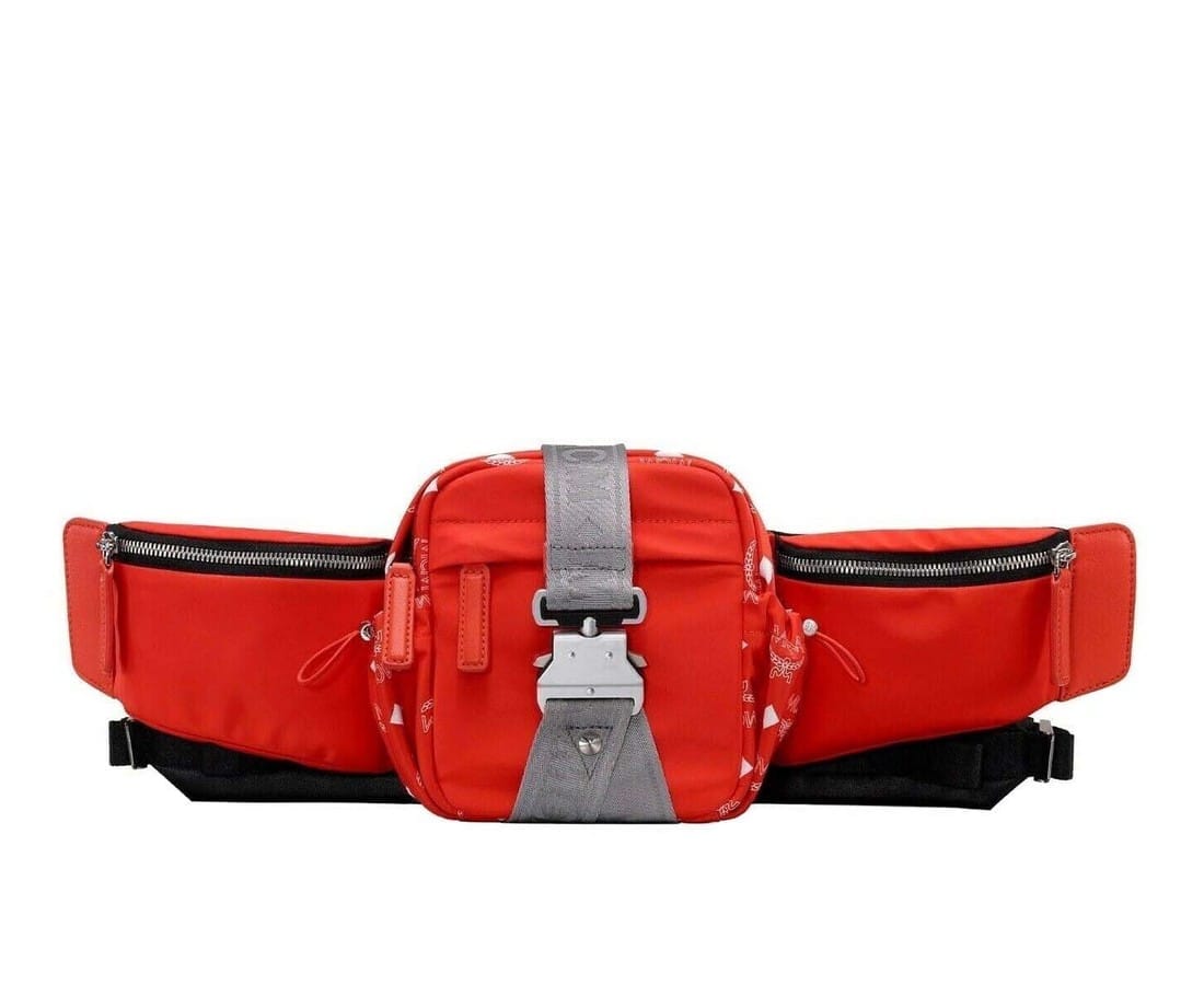 MCM Flame Nylon Jemison Crossbody 2 - in - 1 Bag
