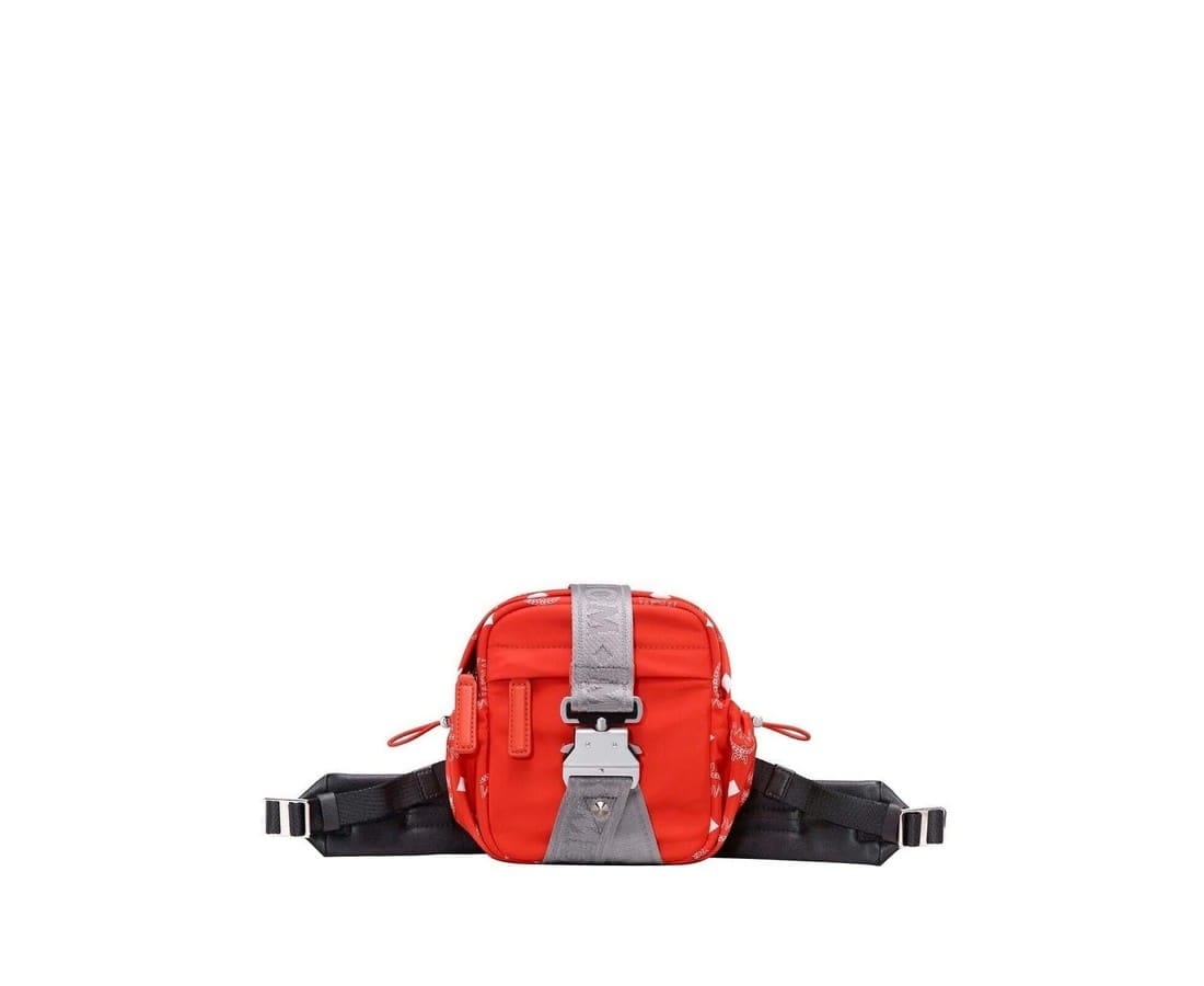 MCM Flame Nylon Jemison Crossbody 2 - in - 1 Bag