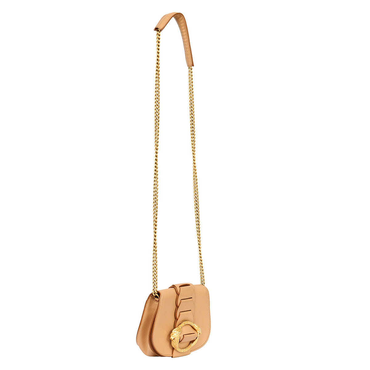 ROBERTO CAVALLI BEIGE LEATHER HOBO HANDBAG