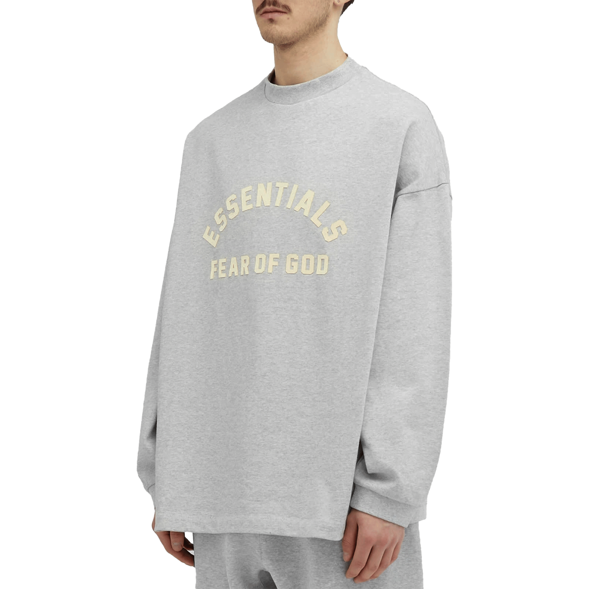 Fear of God Essentials Heavy Jersey Long Sleeve T-Shirt Light Heather Grey (SS24)