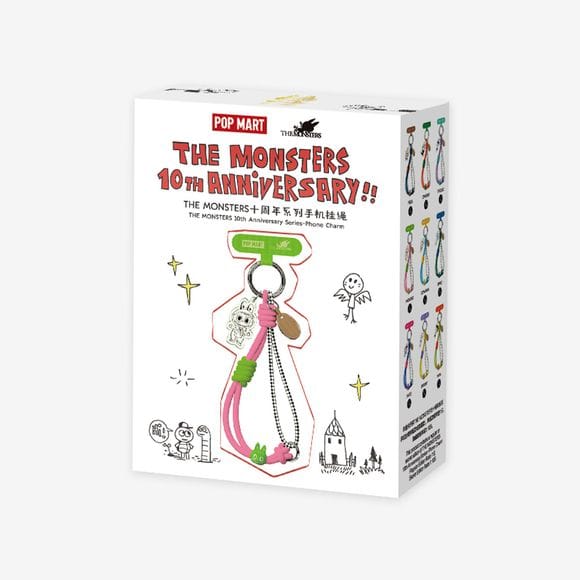 POP MART The Monsters 10th Anniversary Series Labubu Phone Charm Blind Box
