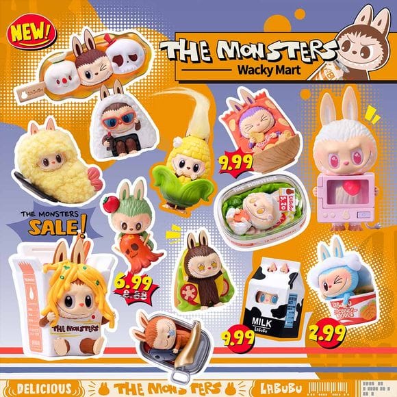 POP MART Labubu The Monsters Wacky Mart Series Figure Blind Box AUTHENTIC