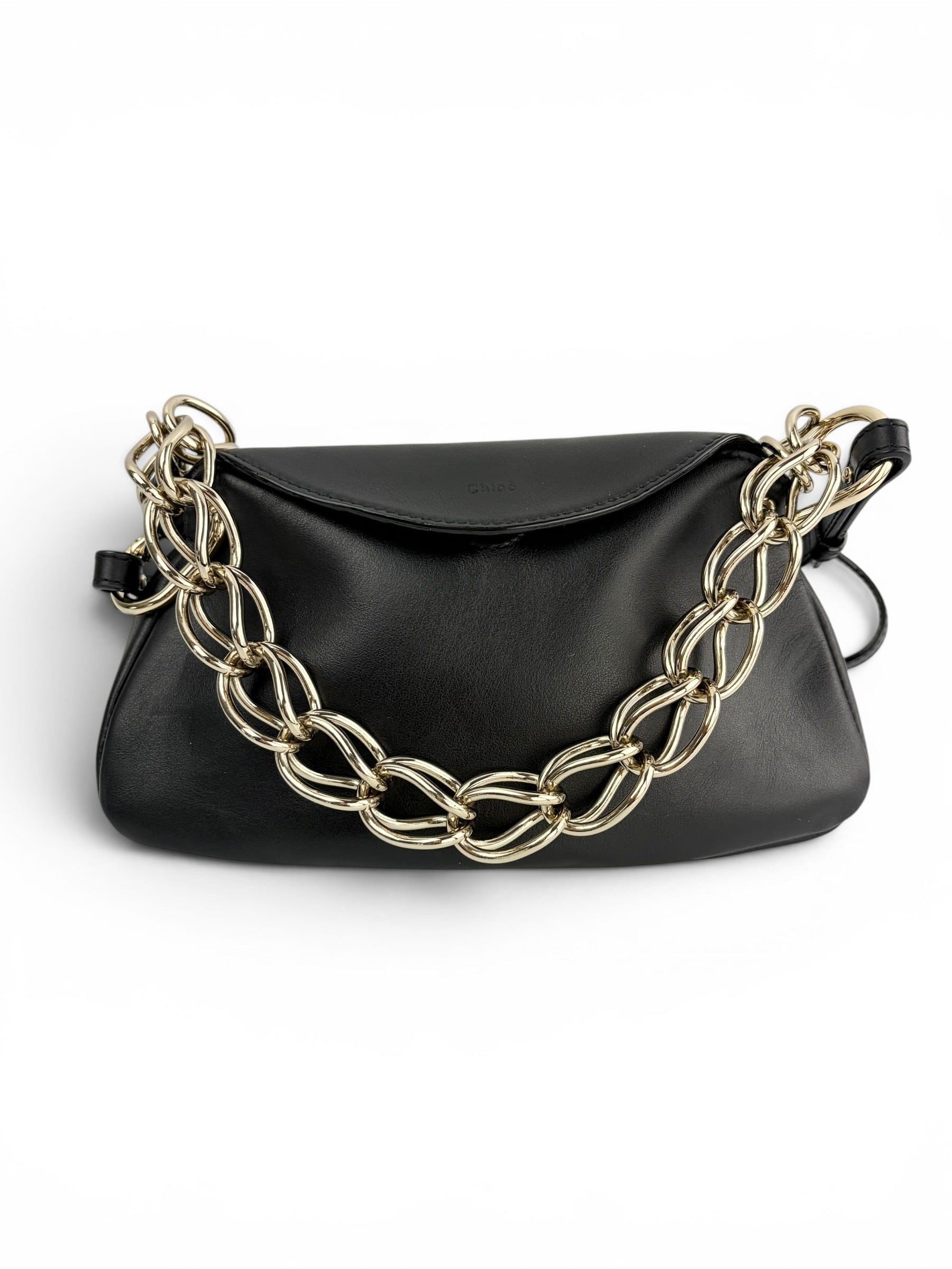 Chloe Black Lether Juana Chain Crossbody